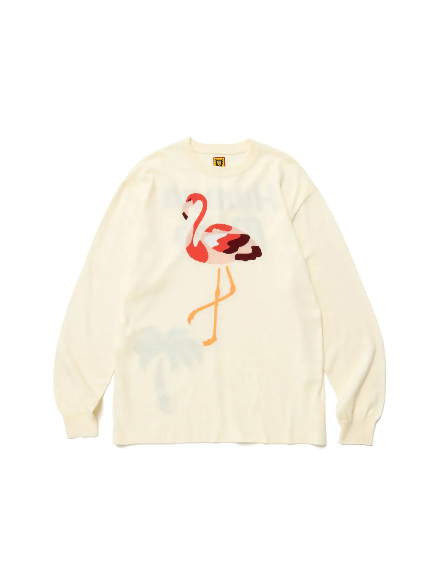 Мужской свитер с принтом Flamingo Knit Human Made — изображение 1 из 2, белый