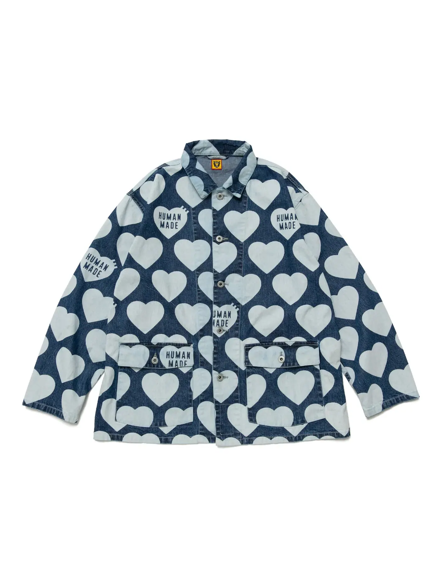 Мужская джинсовая куртка с принтом Heart Denim Human Made — изображение 1 из 2, синий