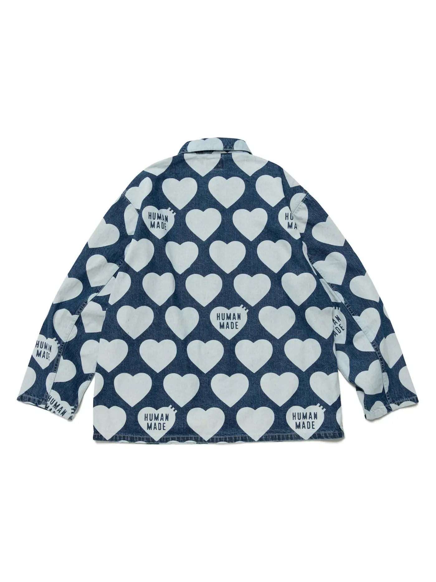 Мужская джинсовая куртка с принтом Heart Denim Human Made — изображение 2 из 2, синий