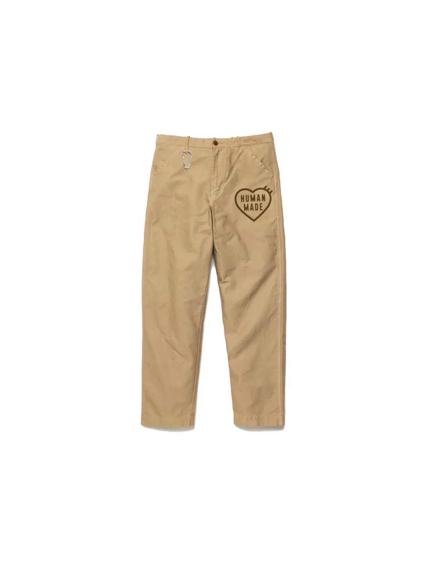 Мужские брюки из хлопка с принтом Heart Print Pants Human Made — изображение 1 из 2, бежевый
