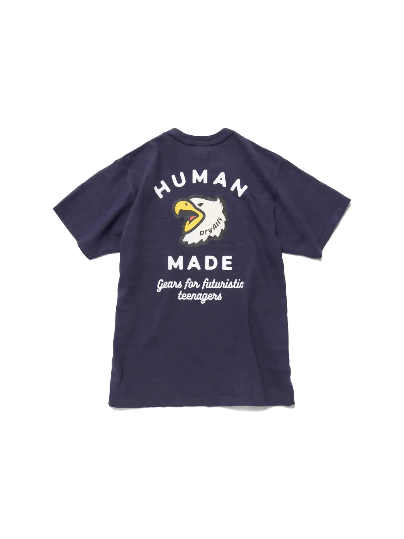 Мужская футболка с нагрудным карманом Human Made Human Logo #1 Pocket T-Shirt Navy — изображение 2 из 2
