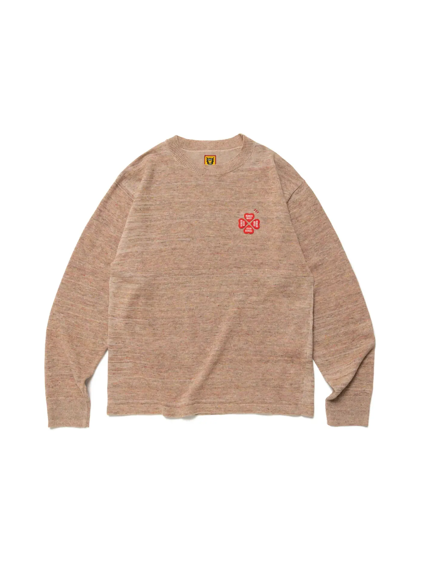 Мужской свитер из смесового льна Sweater Human Made — изображение 1 из 2, розовый
