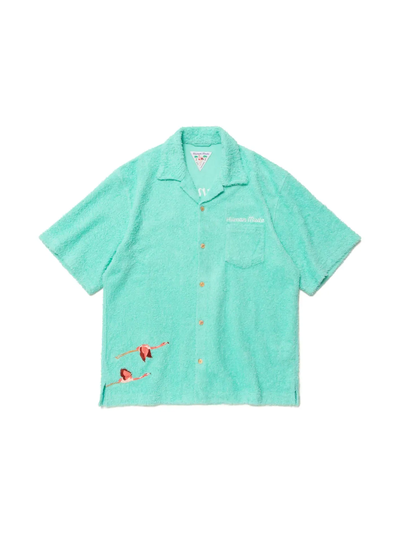 Мужская рубашка с начесом Human Made Shirt — изображение 1 из 2, зеленый