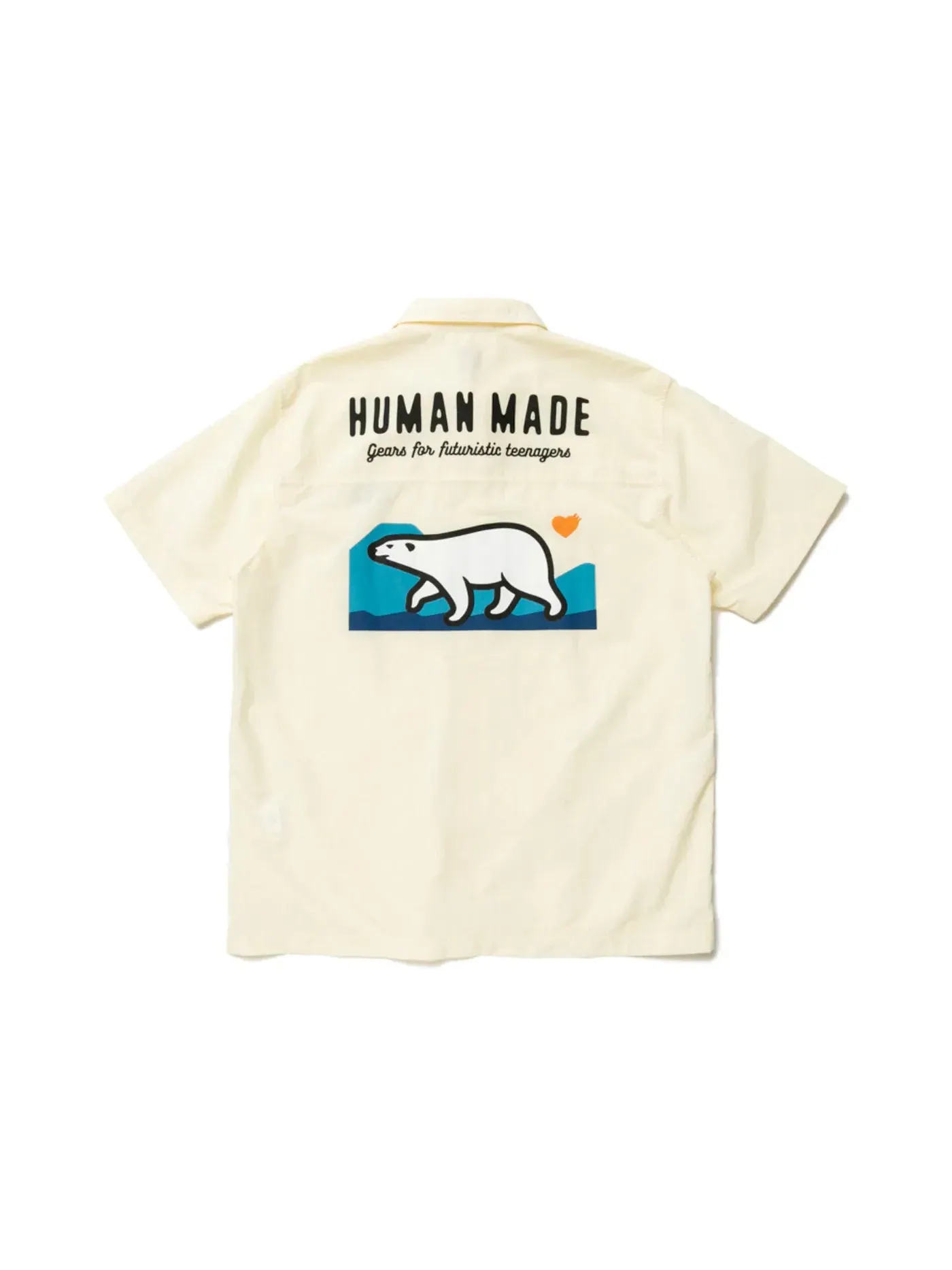 Мужская рубашка с принтом Polar Bear Camp Human Made — изображение 1 из 2, белый