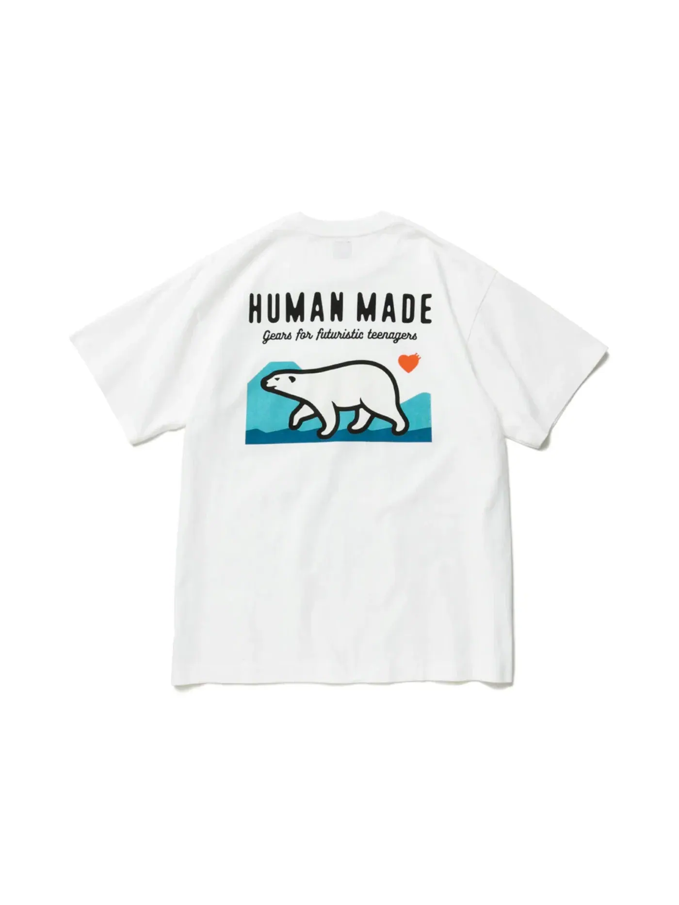 Мужская футболка с принтом Polar Bear Human Made — изображение 2 из 2, белый