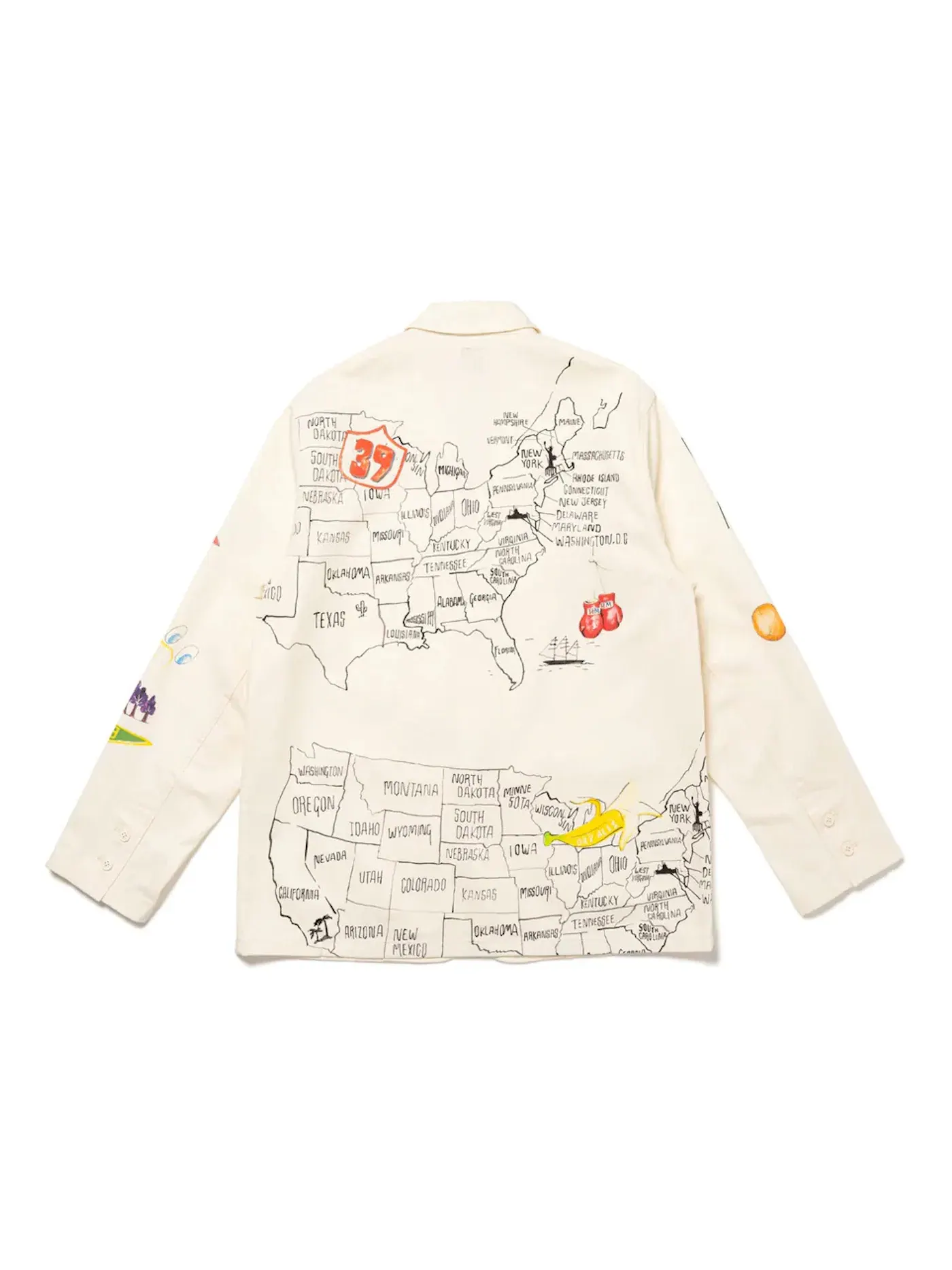 Мужская куртка с принтом Jacket Human Made — изображение 2 из 2, белый