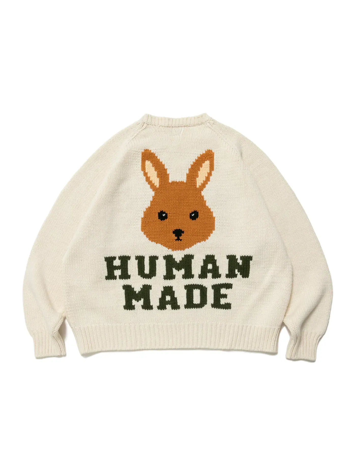 Мужской свитер с принтом Rabbit Raglan Knit Human Made — изображение 2 из 2, белый