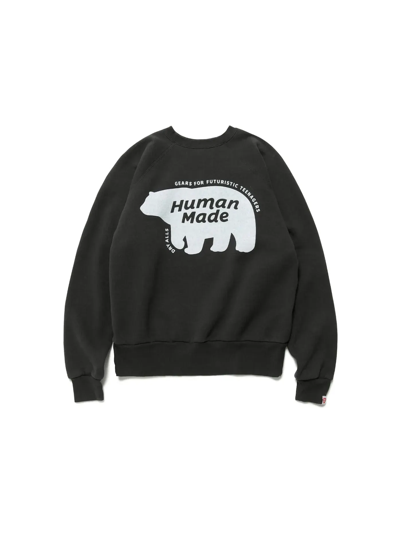 Мужской свитшот реглан с круглым вырезом Human Made — изображение 1 из 2, черный