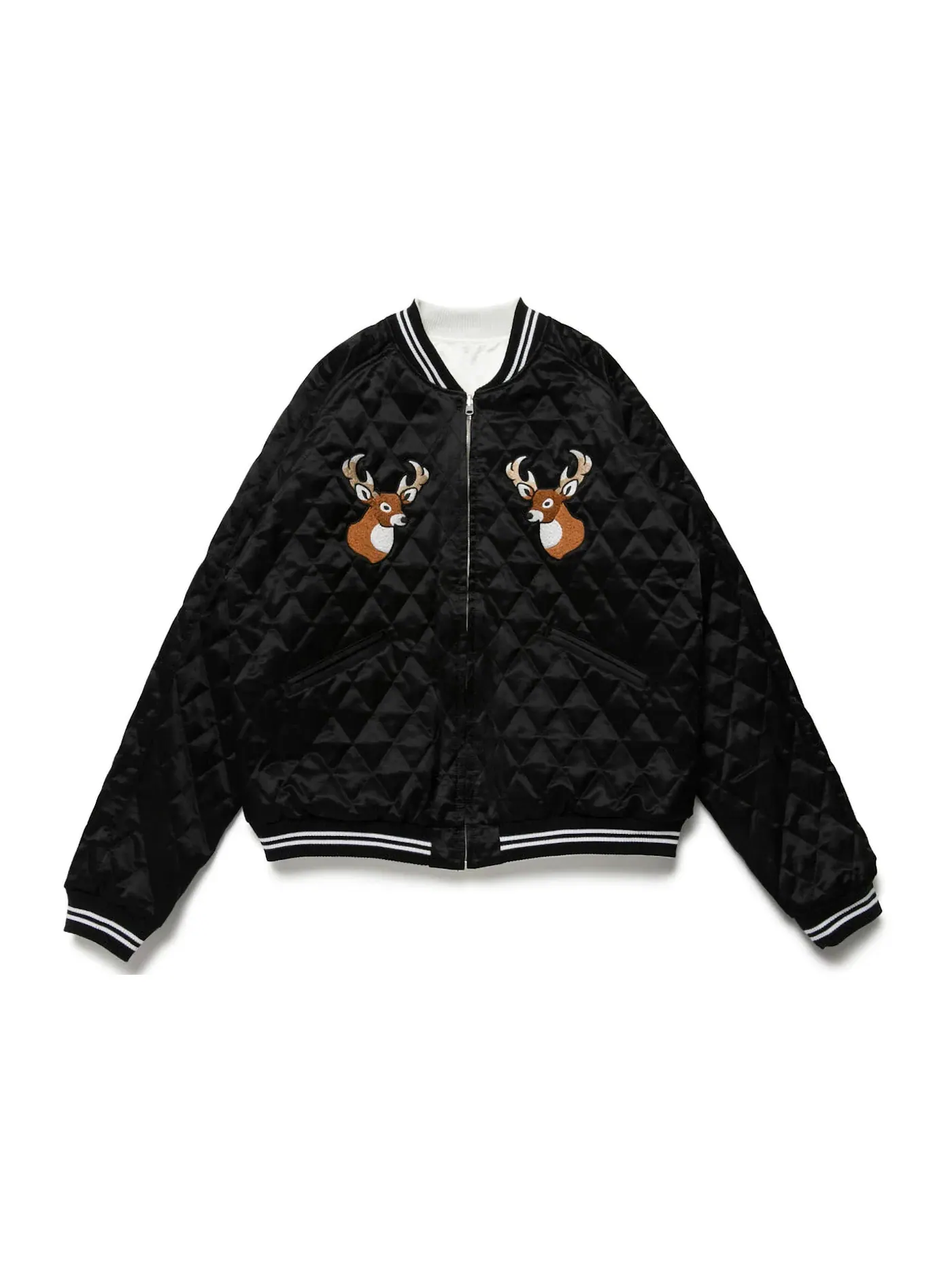 Мужская куртка с принтом Reversible Yokosuka Jacket Human Made — изображение 3 из 4, белый черный