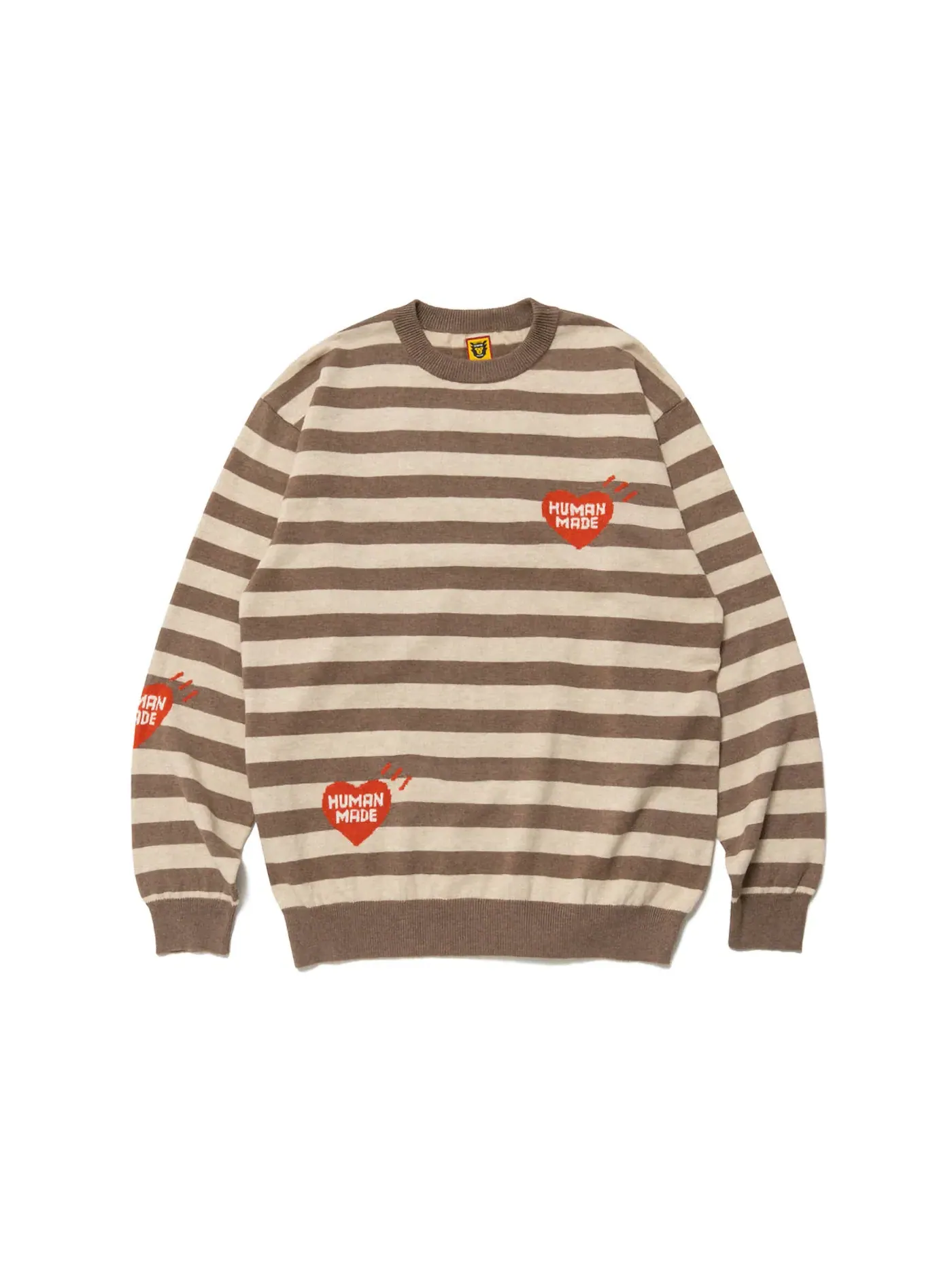 Мужской свитер с полосатым принтом Sweater Human Made — изображение 1 из 2, бежевый