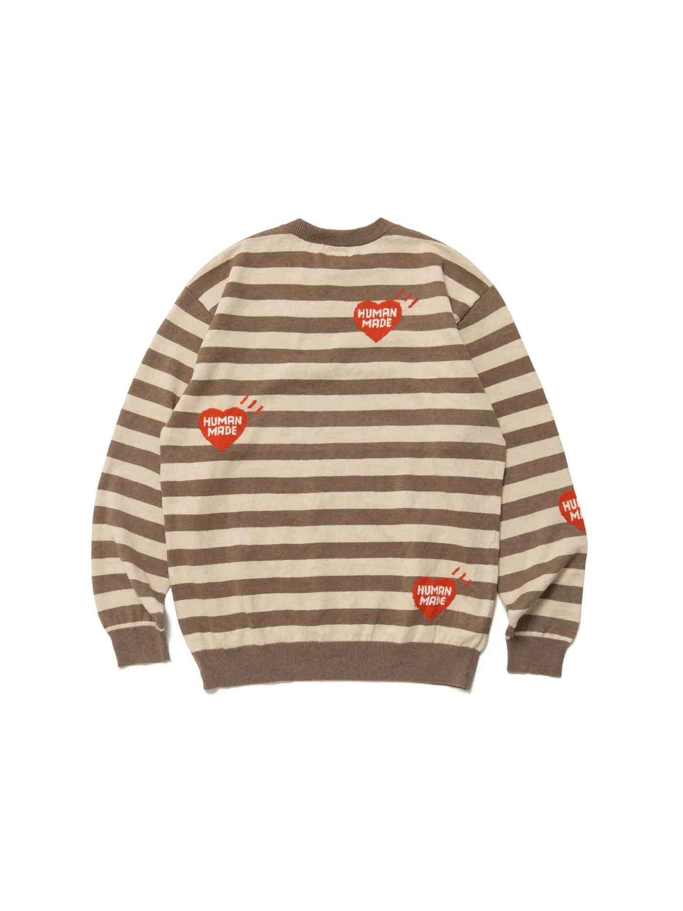 Мужской свитер с полосатым принтом Sweater Human Made — изображение 2 из 2, бежевый