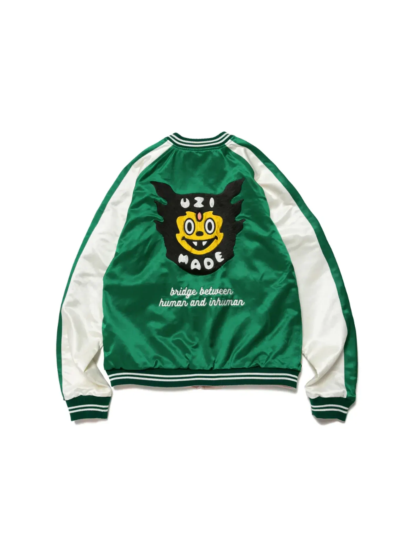 Мужская куртка с принтом Human Made Uzi Made Yokosuka Reversible Jacket — изображение 4 из 4, розовый зеленый