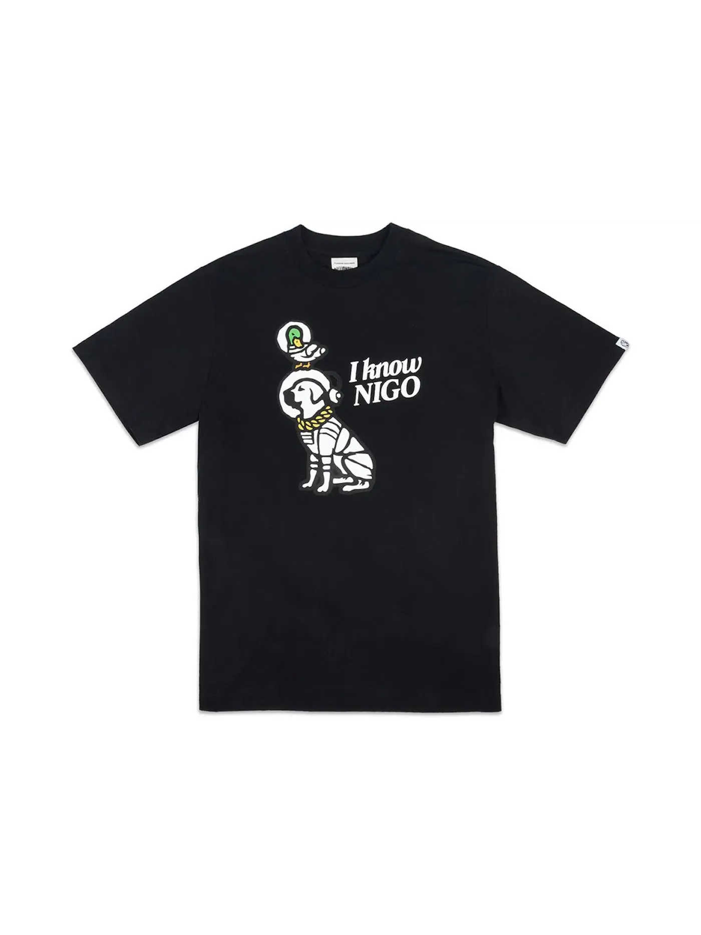 Мужская футболка с принтом Human Made x Billionaire Boys Club I Know Nigo T-Shirt — изображение 2 из 2, черный