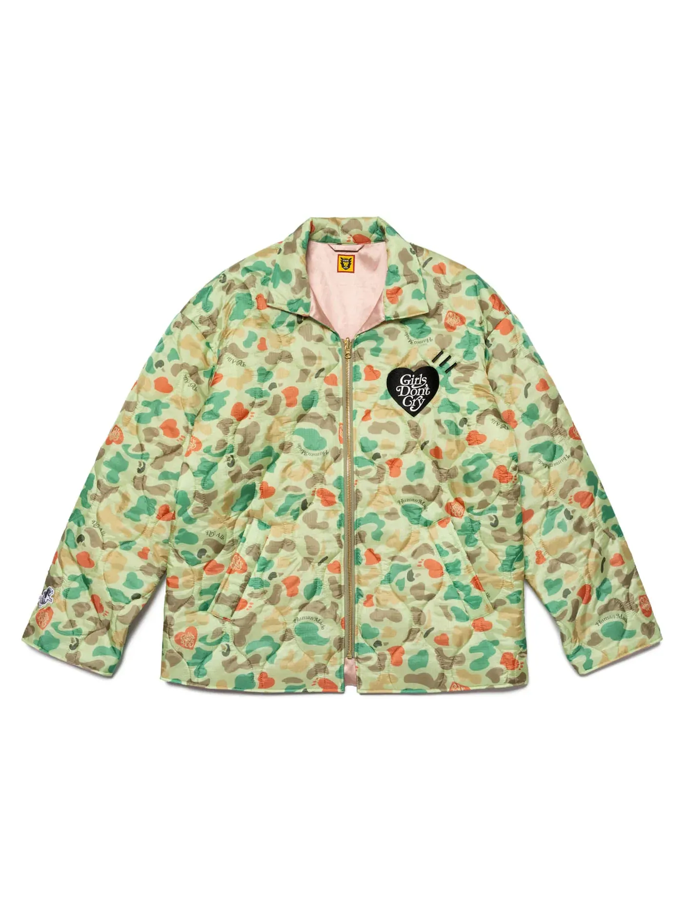 Мужская куртка с камуфляжным принтом Human Made x Girls Don't Cry Heart Camo Jacket — изображение 1 из 3, зеленый