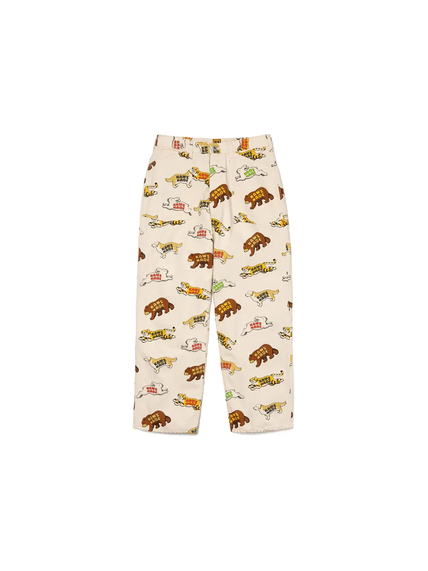 Мужские брюки с принтом Animal Patterned Pants Human Made — изображение 1 из 2, белый
