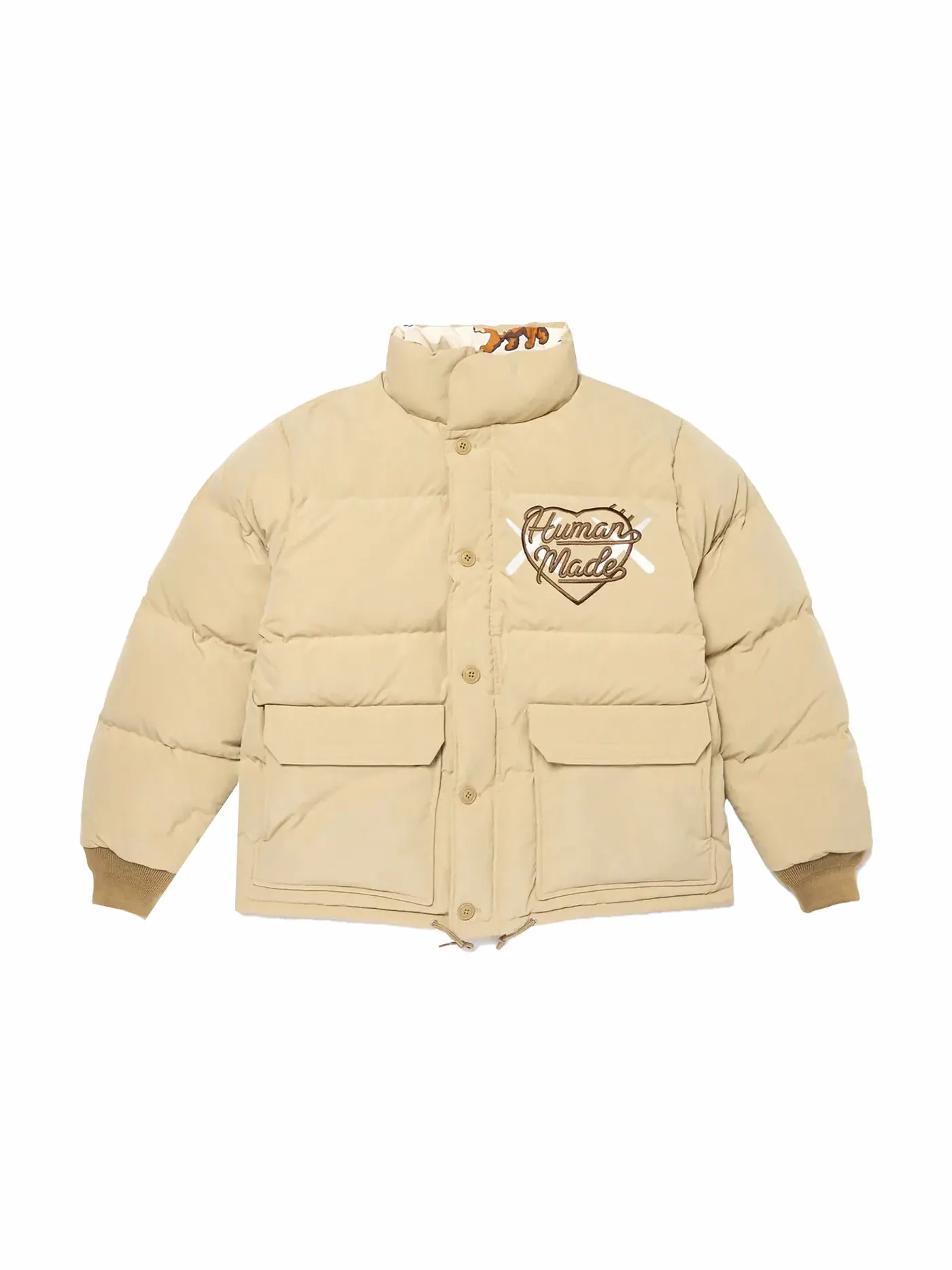 Мужская пуховая куртка с утеплителем Human Made x KAWS — изображение 1 из 3, бежевый
