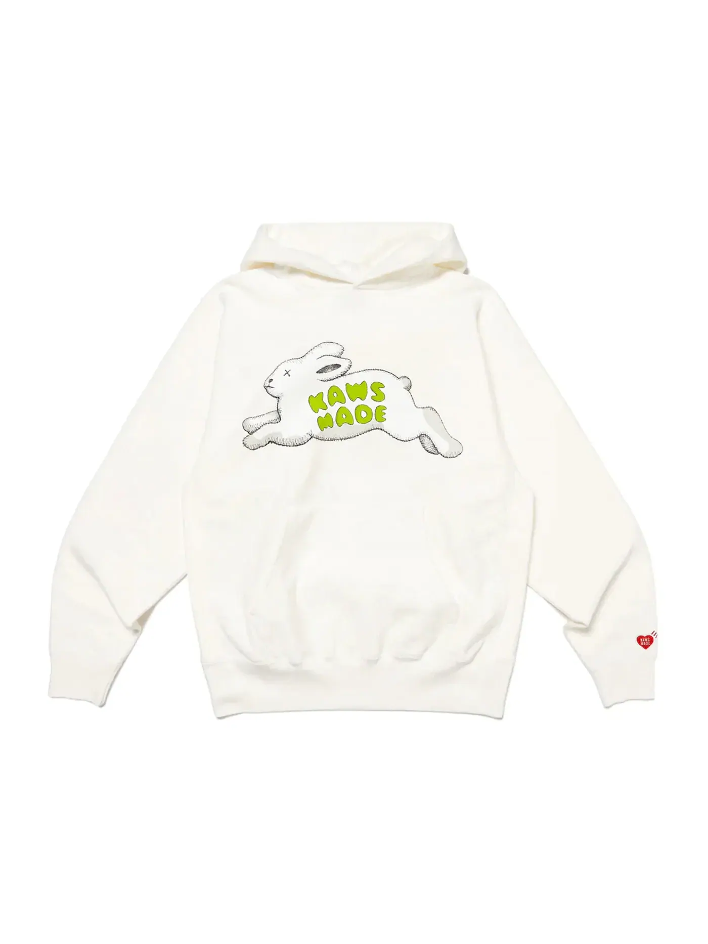 Мужской худи с принтом Human Made x KAWS Hoodie White — изображение 1 из 2