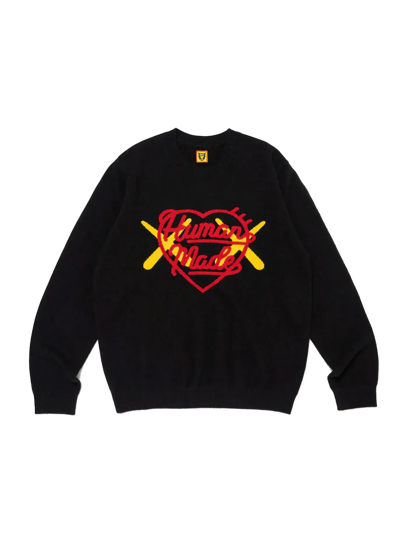 Мужской свитер с принтом Human Made x KAWS Knit — изображение 1 из 1, черный