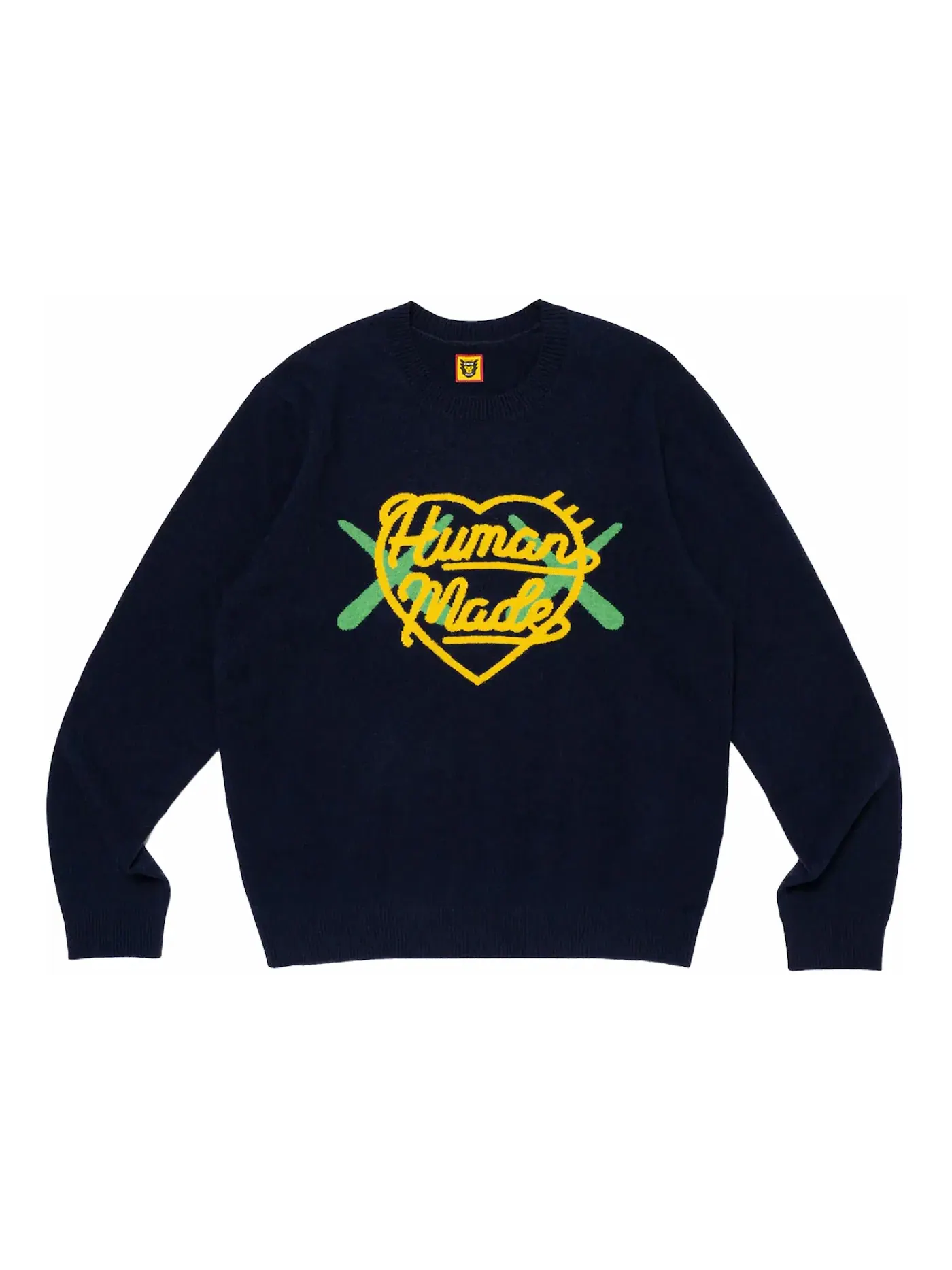 Мужской свитер с принтом Knit Sweater Human Made — изображение 1 из 1, темно-синий