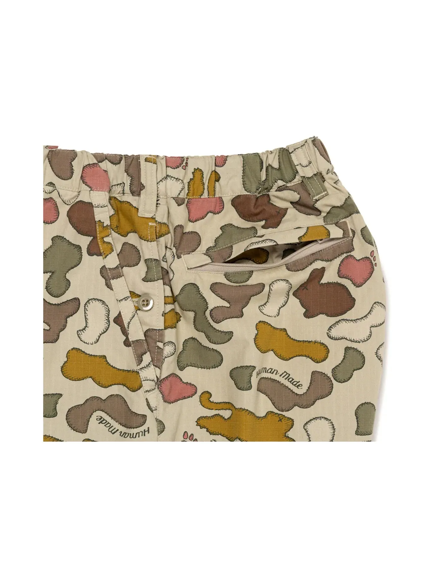 Мужские шорты с камуфляжным принтом Human Made x KAWS Made Camo Shorts — изображение 3 из 3, коричневый
