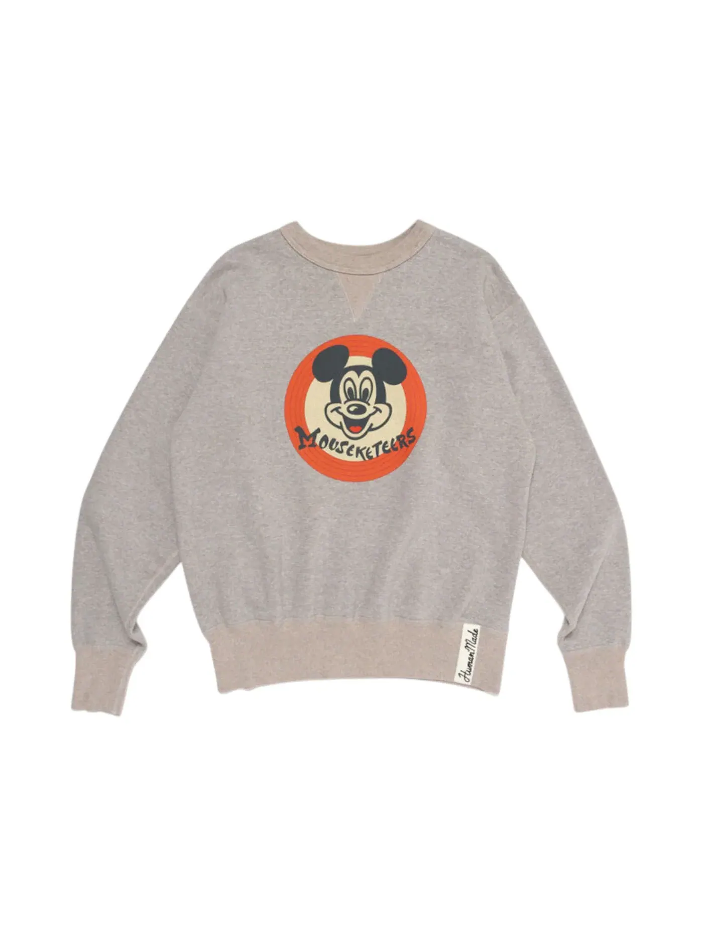 Мужской свитшот с принтом Human Made x Mickey Mouse Club Tsuriami Sweatshirt — изображение 1 из 2, серый