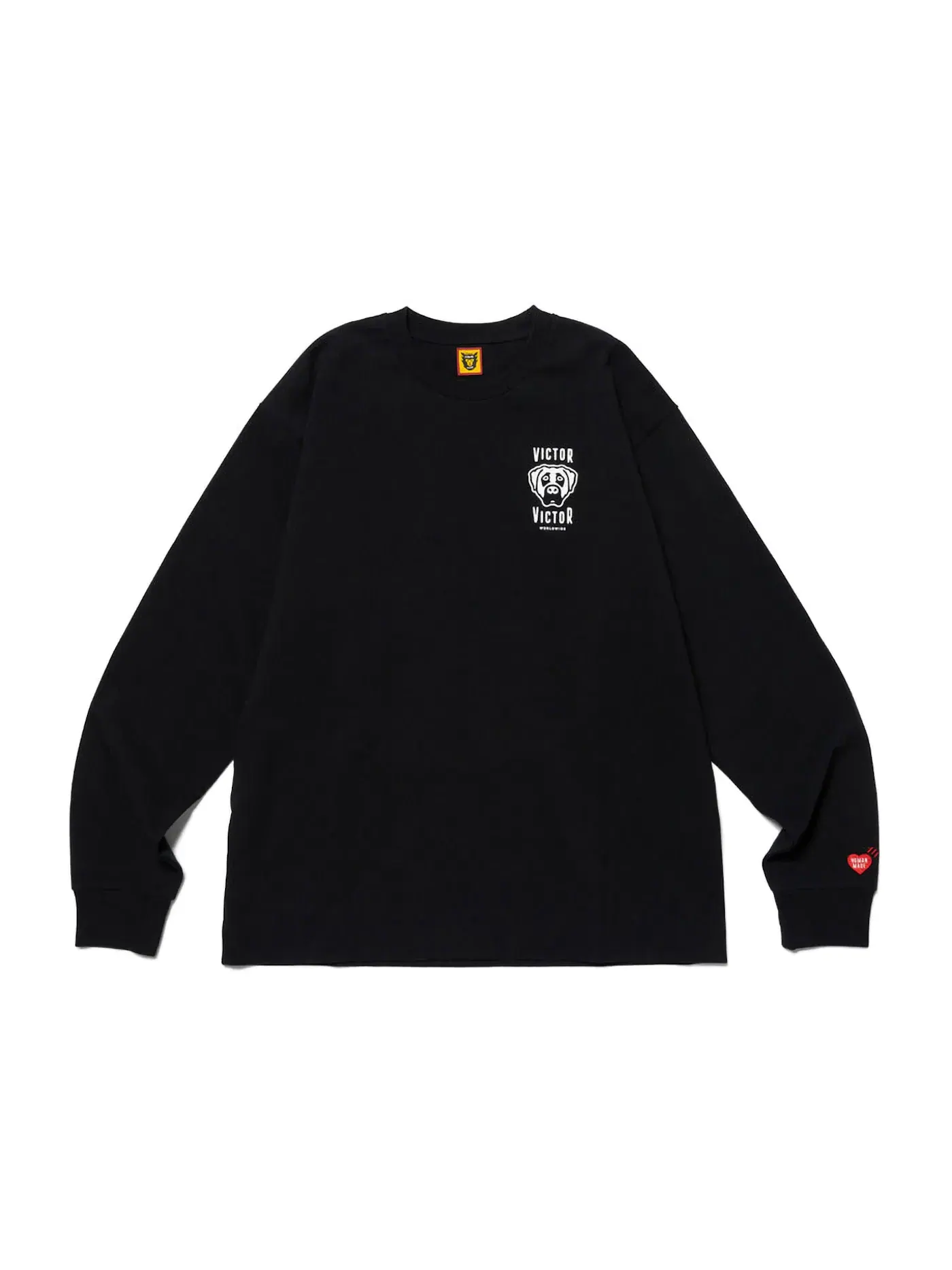 Мужская футболка с длинным рукавом Human Made x Victor Victor T-Shirt — изображение 2 из 2, черный