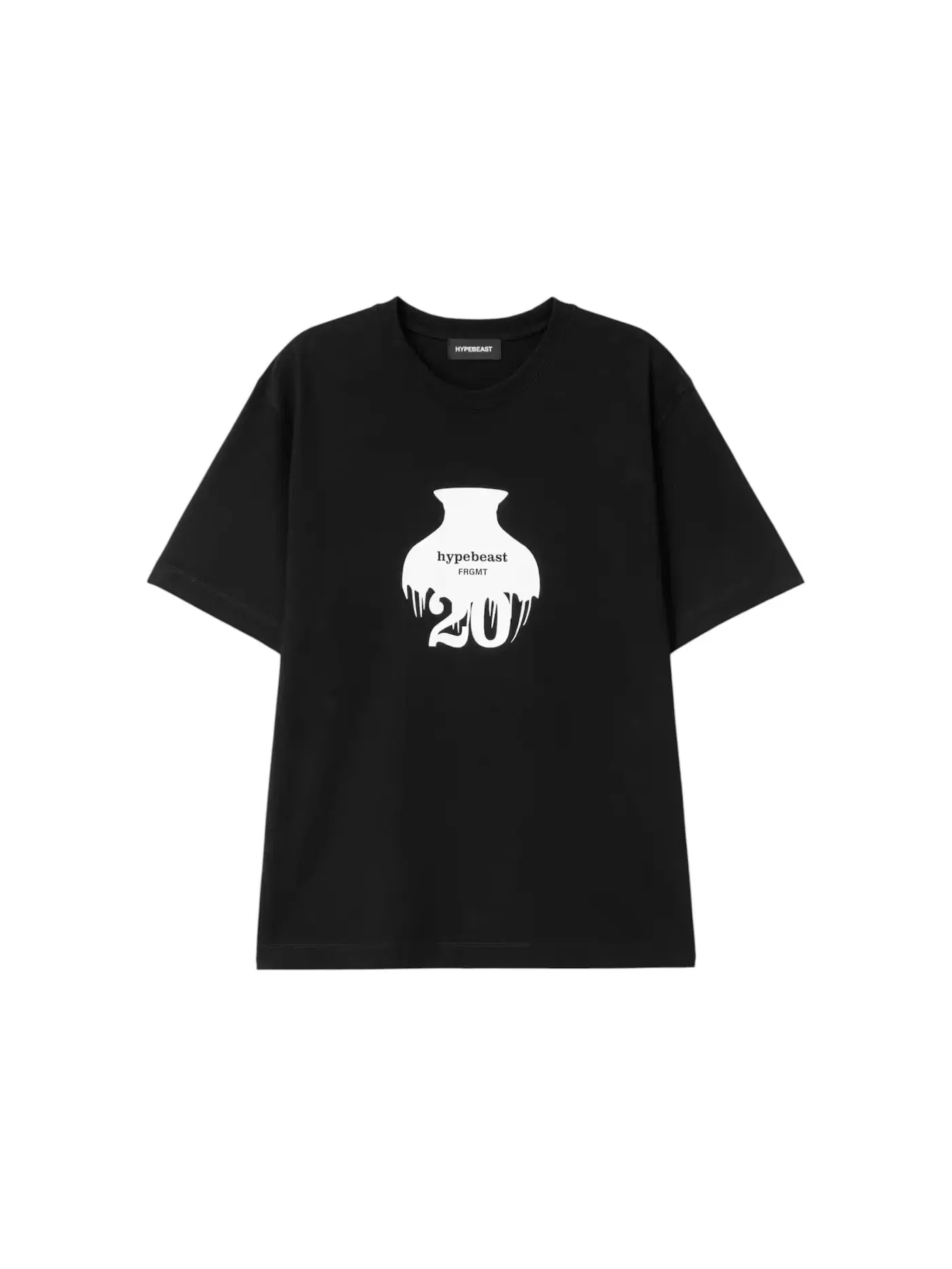 Мужская футболка Hypebeast x Fragment 20th Anniversary T-shirt — изображение 1 из 2, черный