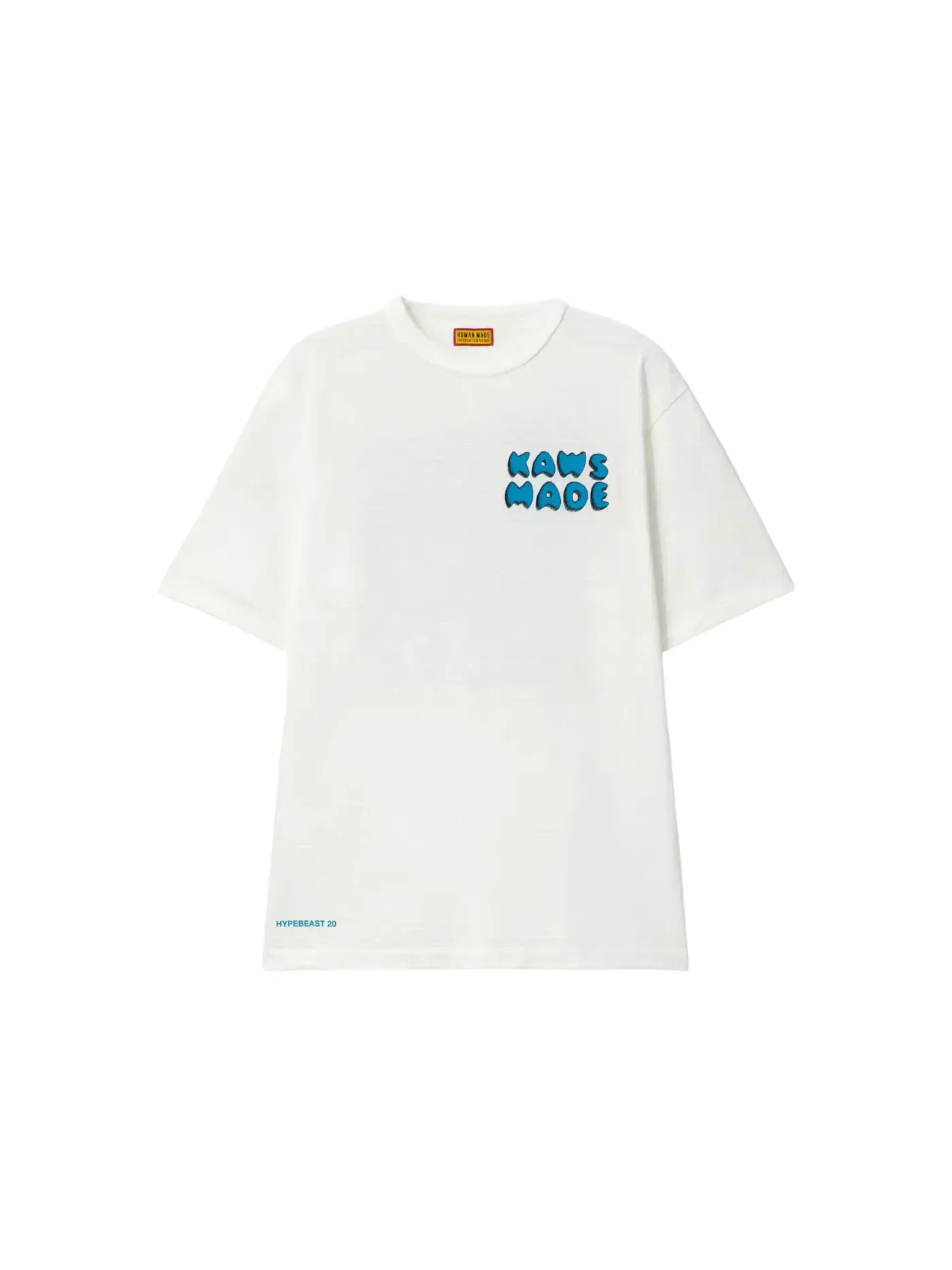 Мужская футболка с принтом Hypebeast x KAWS x Human Made 20th Anniversary T-shirt Hypebeast — изображение 2 из 2, белый