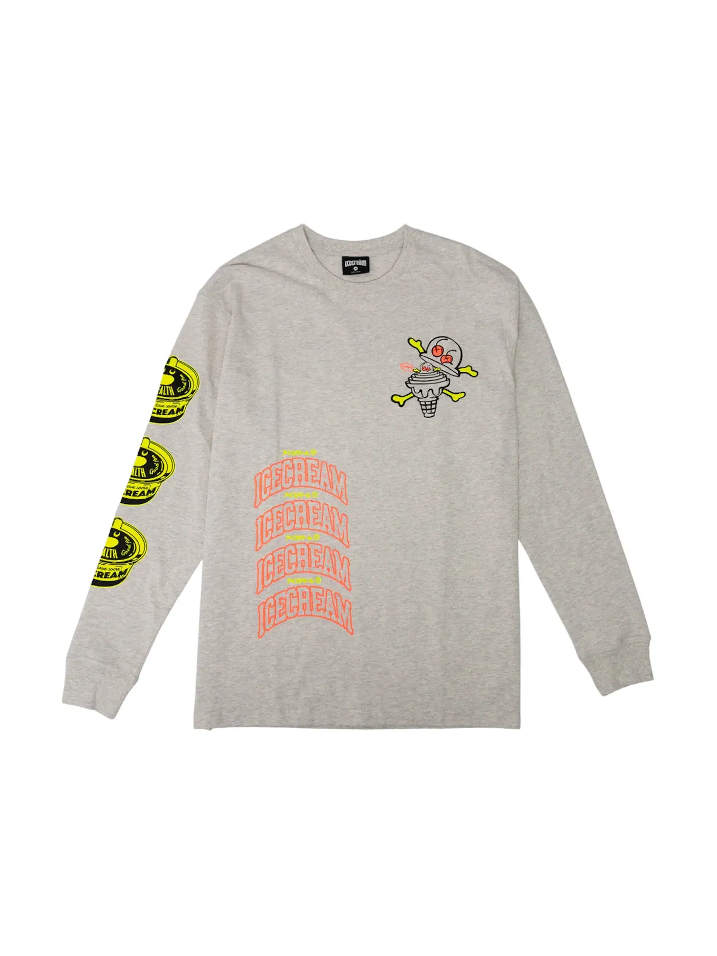 Мужская футболка с длинным рукавом Ice Cream Tee — изображение 1 из 1, белый/серый