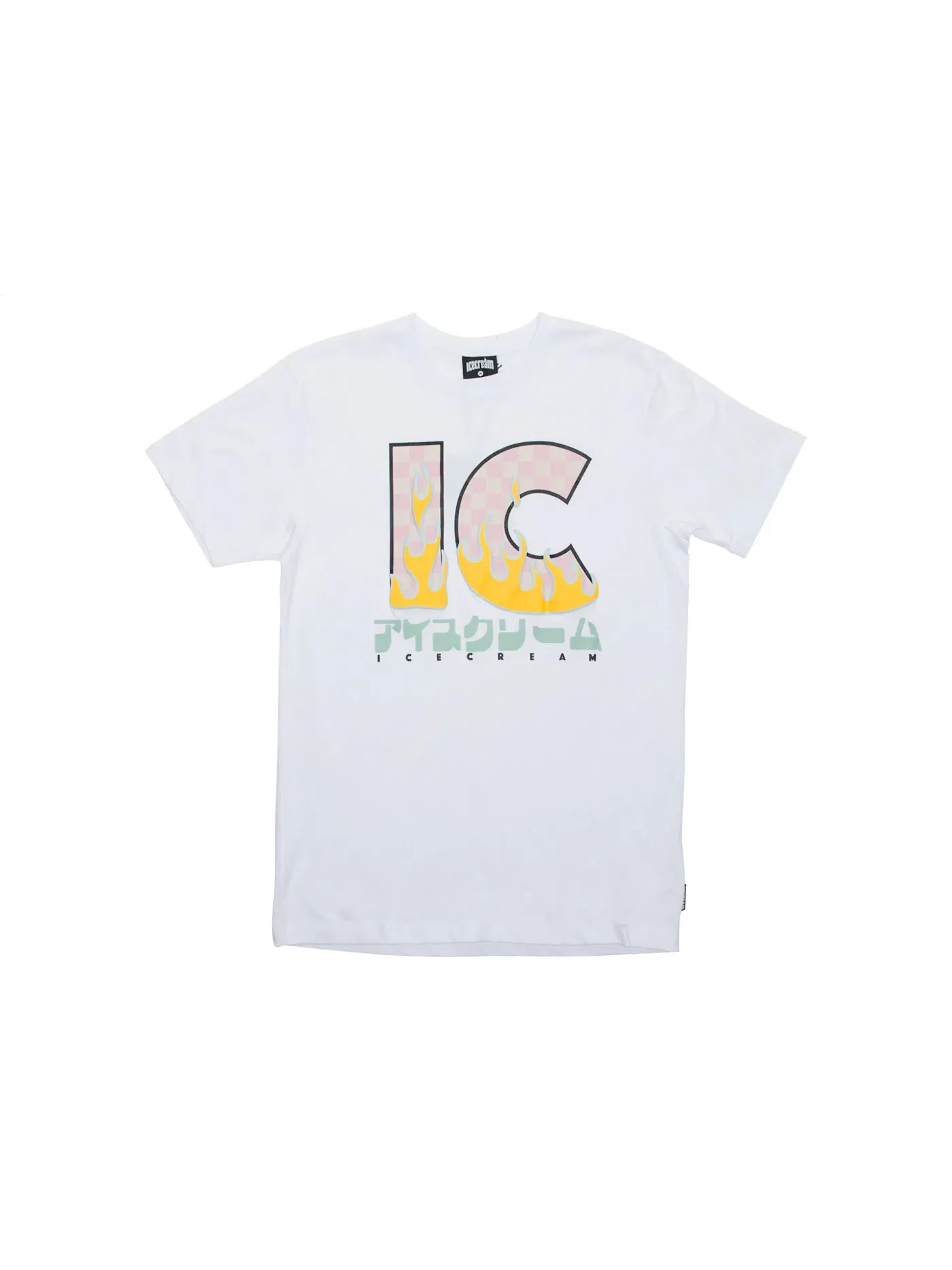 Мужская футболка с принтом Ice Cream Flame On Tee — изображение 1 из 1, белый