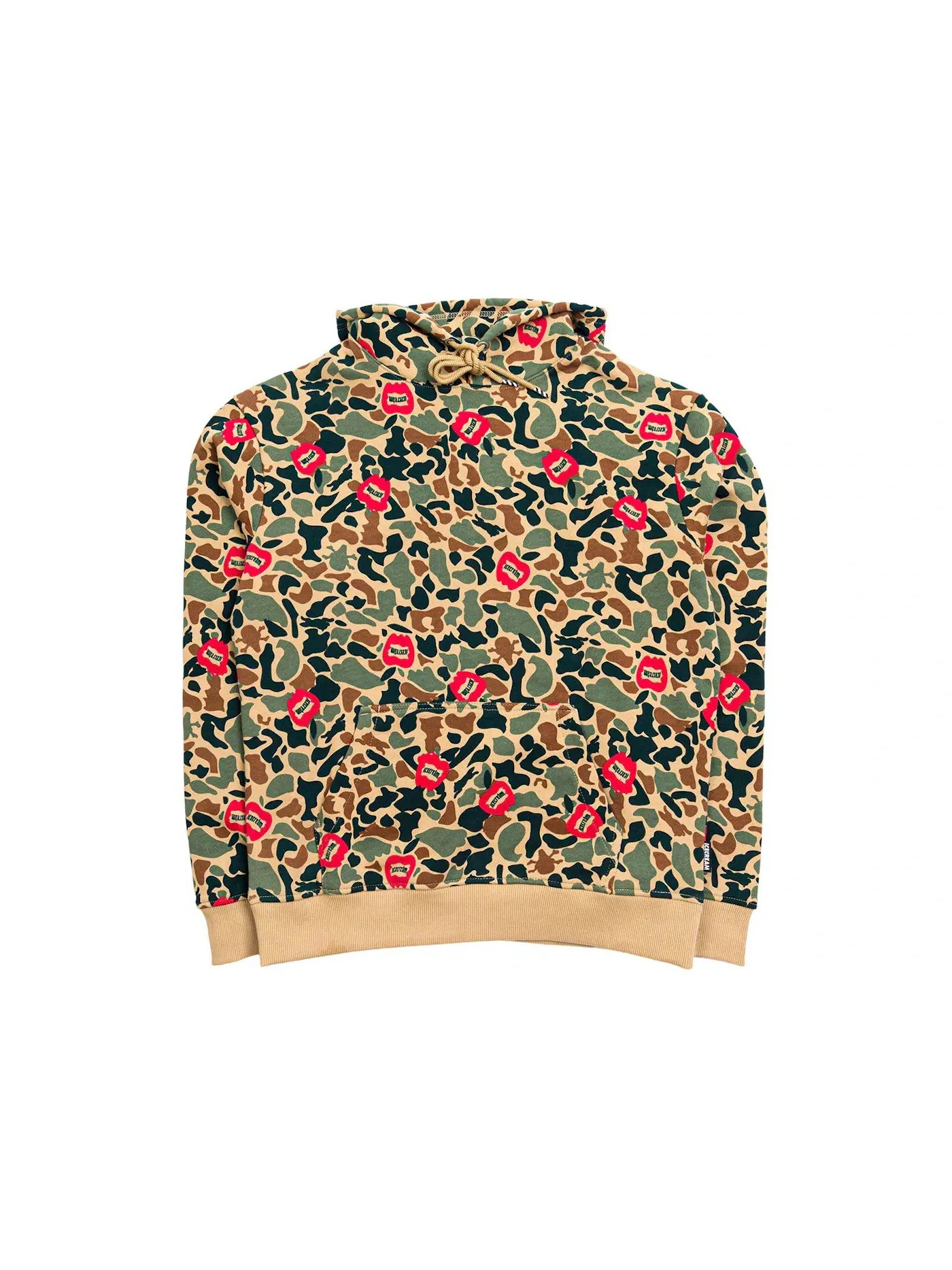 Мужской худи с принтом Ice Cream Hoodie — изображение 1 из 1, зеленый коричневый