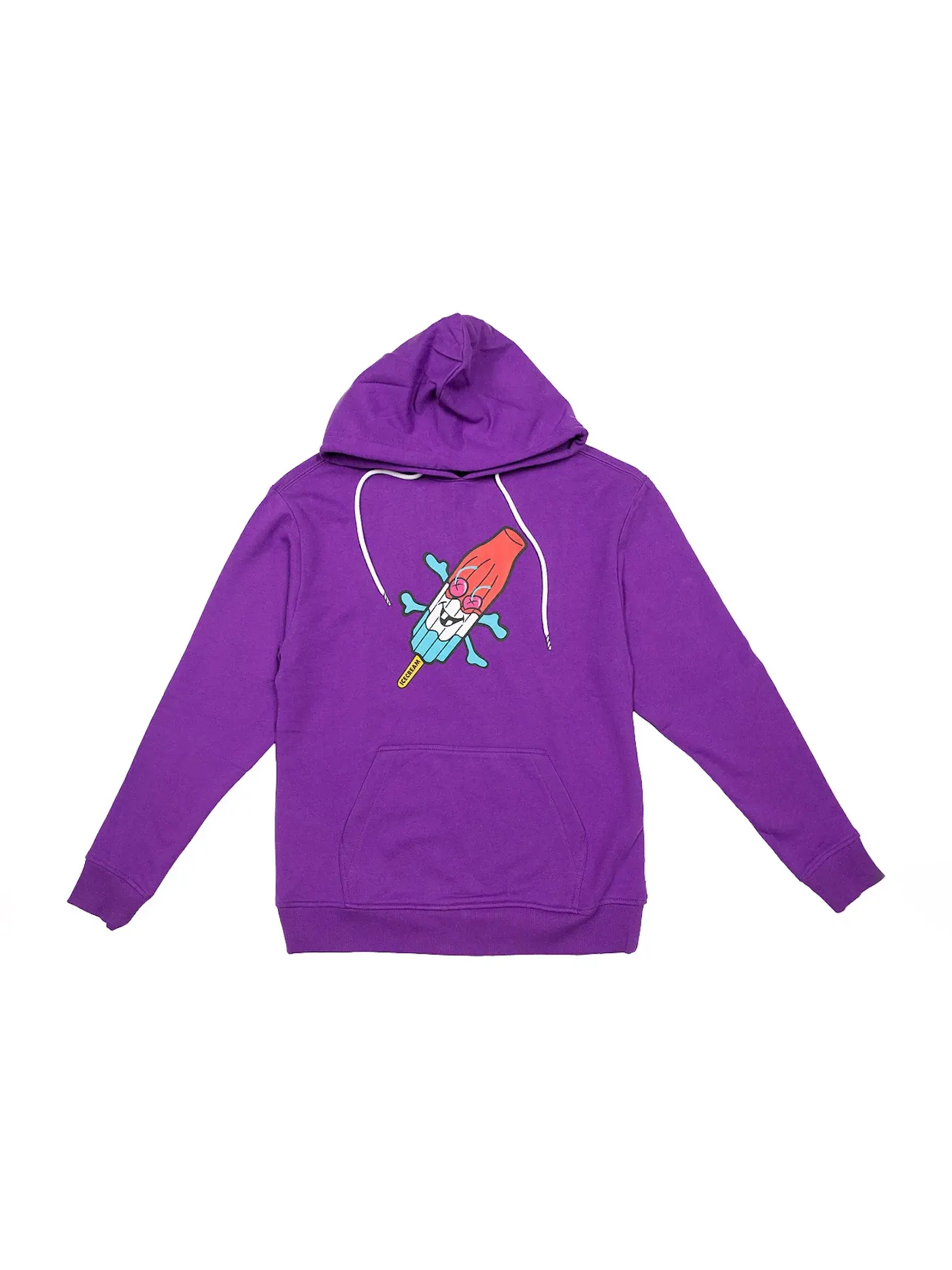 Мужская худи с принтом Ice Cream Hoodie — изображение 1 из 1, фиолетовый