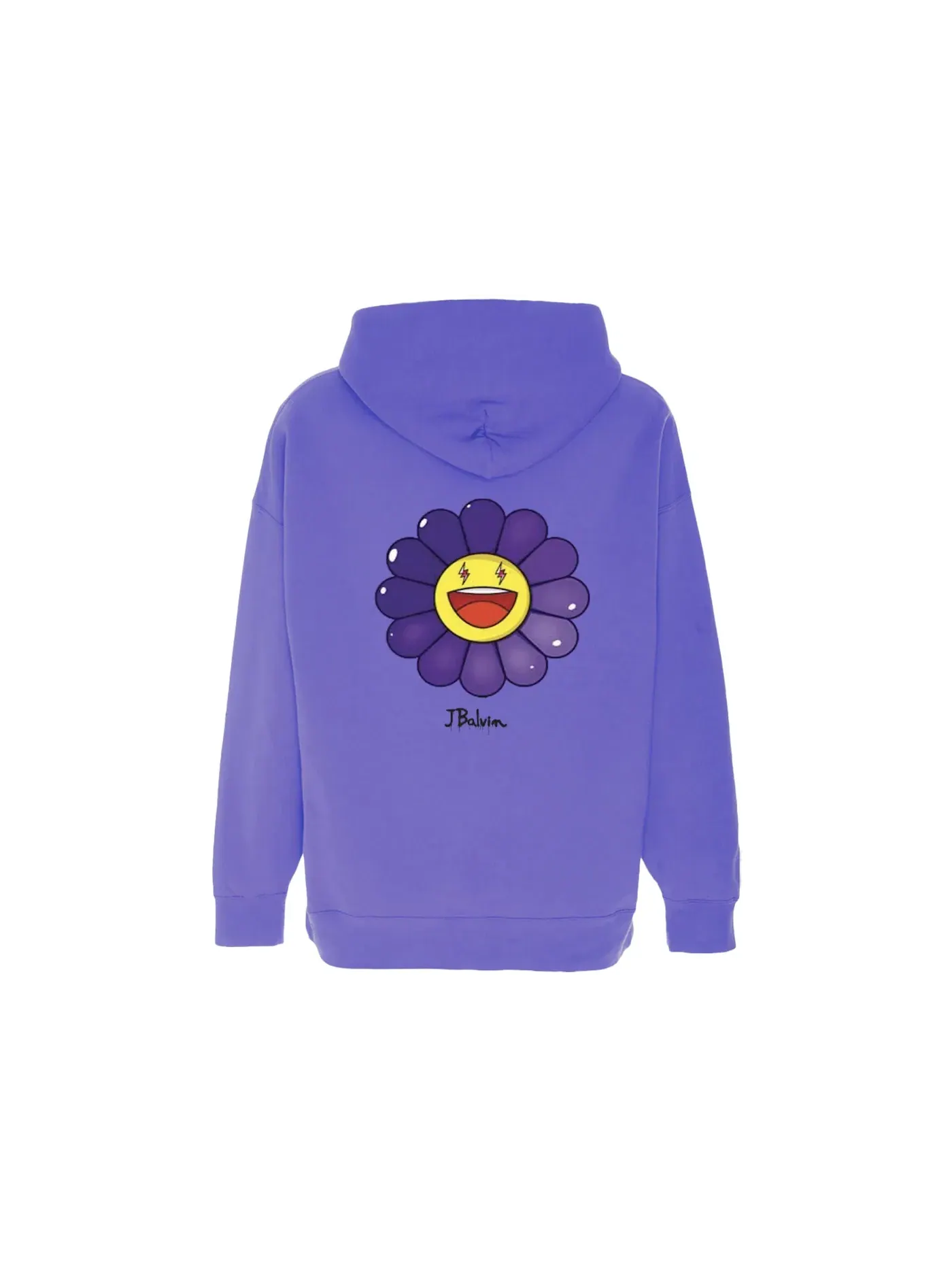 Мужской худи с принтом J Balvin Morado x Takashi Murakami Flower Hoodie J Balvin — изображение 2 из 2, фиолетовый