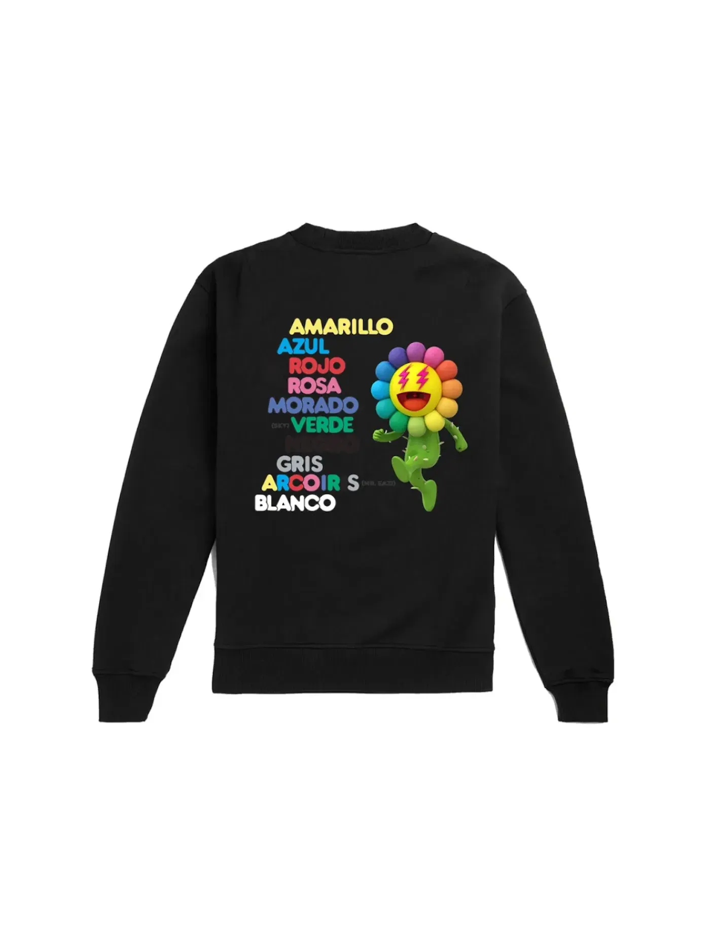 Мужской свитшот с принтом J Balvin x Takashi Murakami Album Sweatshirt J Balvin — изображение 2 из 2, черный