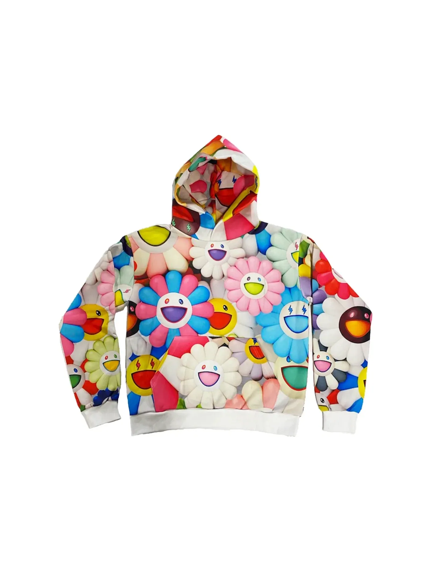 Мужская худи с принтом J Balvin x Takashi Murakami All Over Flowers Hoodie J Balvin