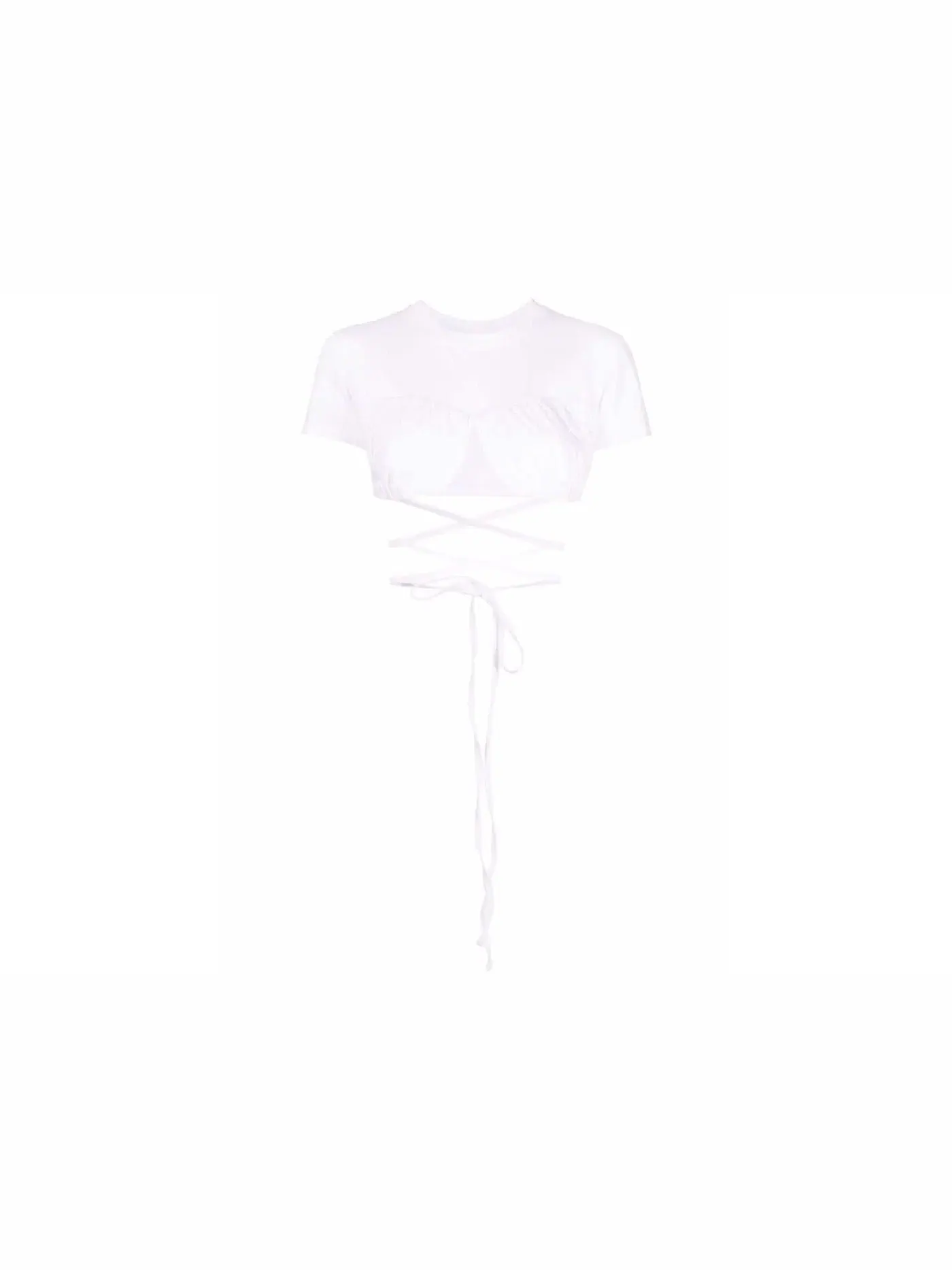 Женская футболка с запахом Jacquemus T-Shirt — изображение 1 из 1, белый
