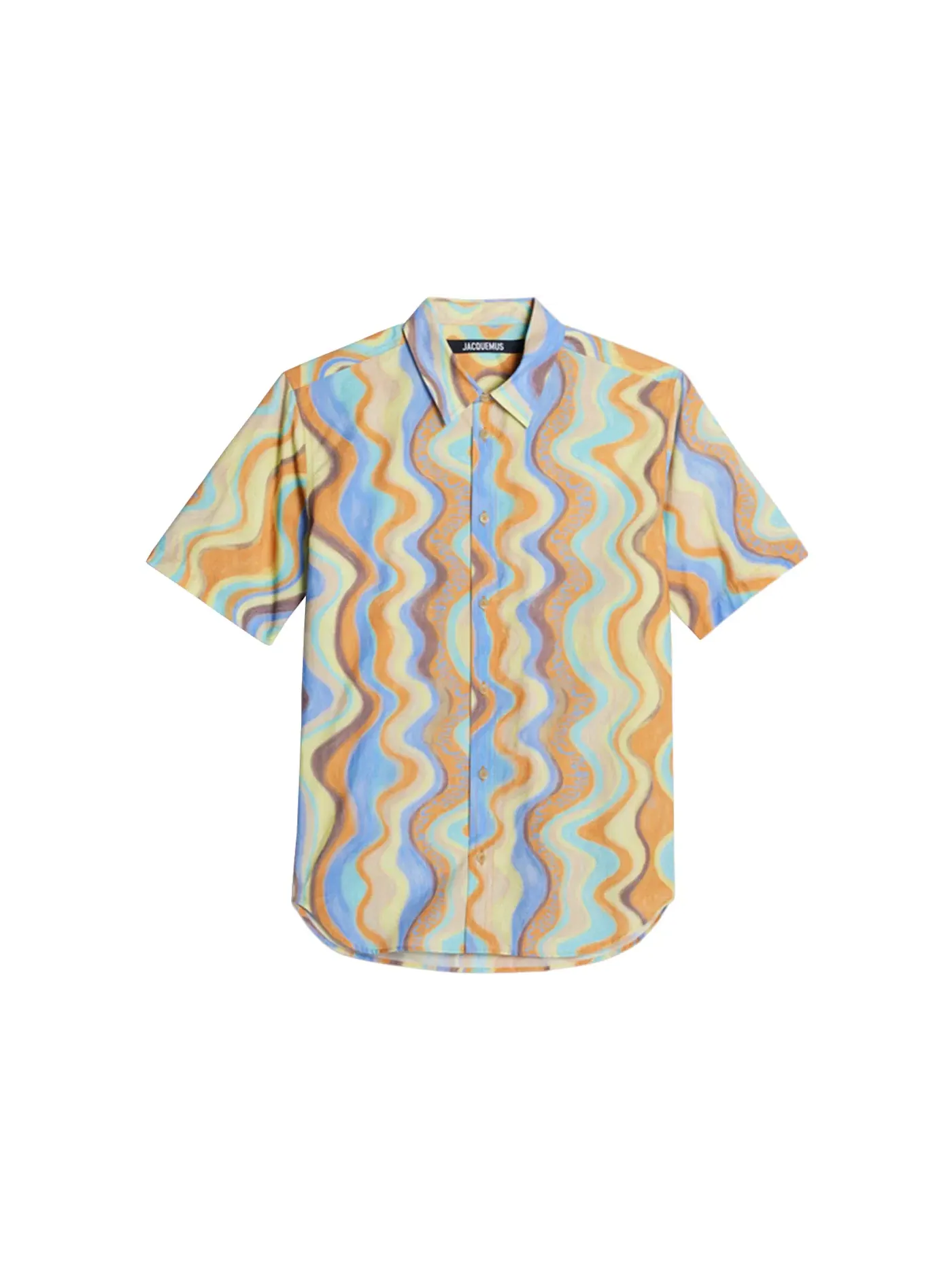 Мужская рубашка с принтом La Chemise Melo Paisley Bandana Short Sleeve Shirt Jacquemus — изображение 1 из 1, синий