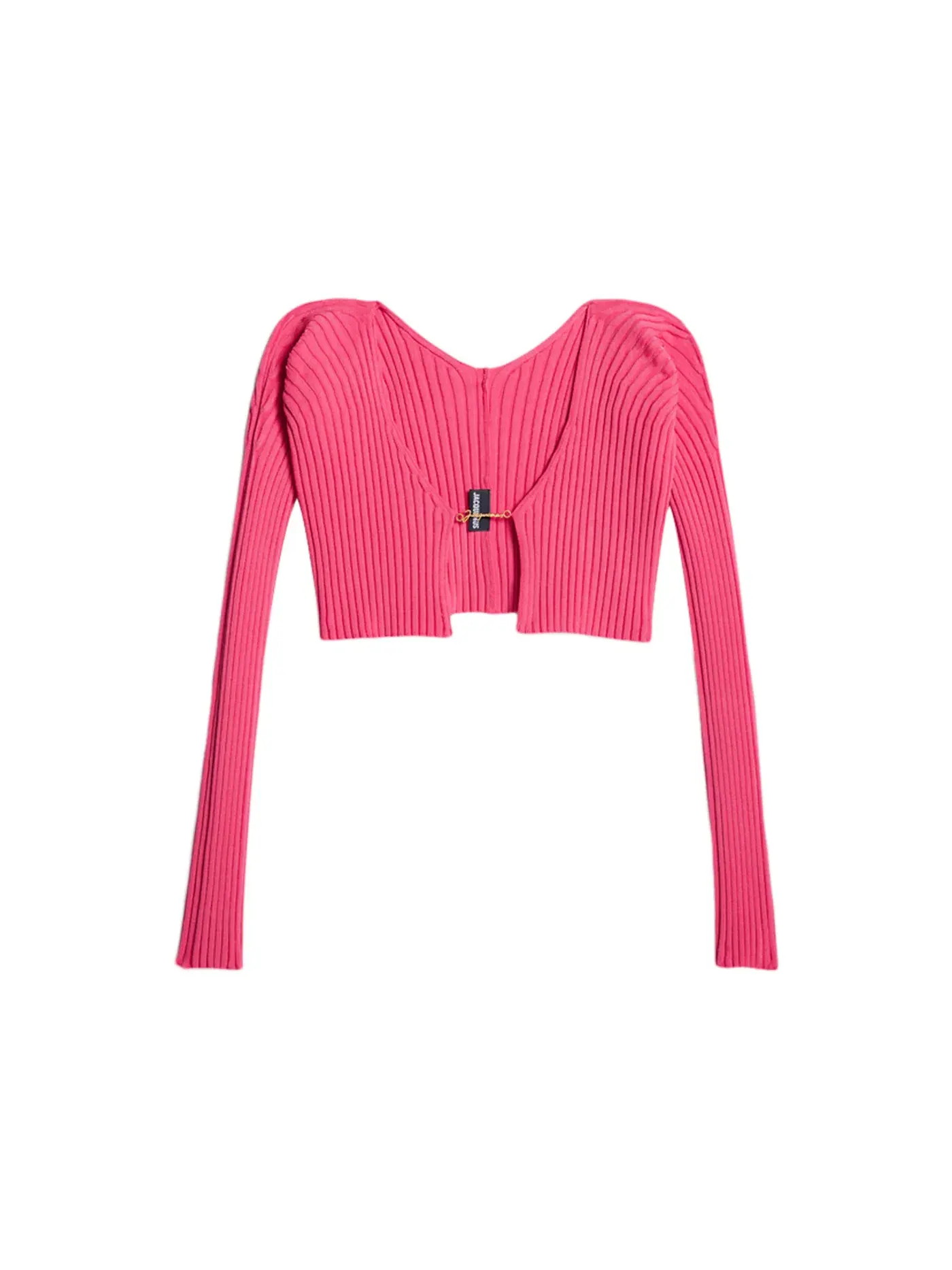 Женский кардиган с логотипом Jacquemus La Maille Pralu Micro Charm Logo — изображение 1 из 1, розовый