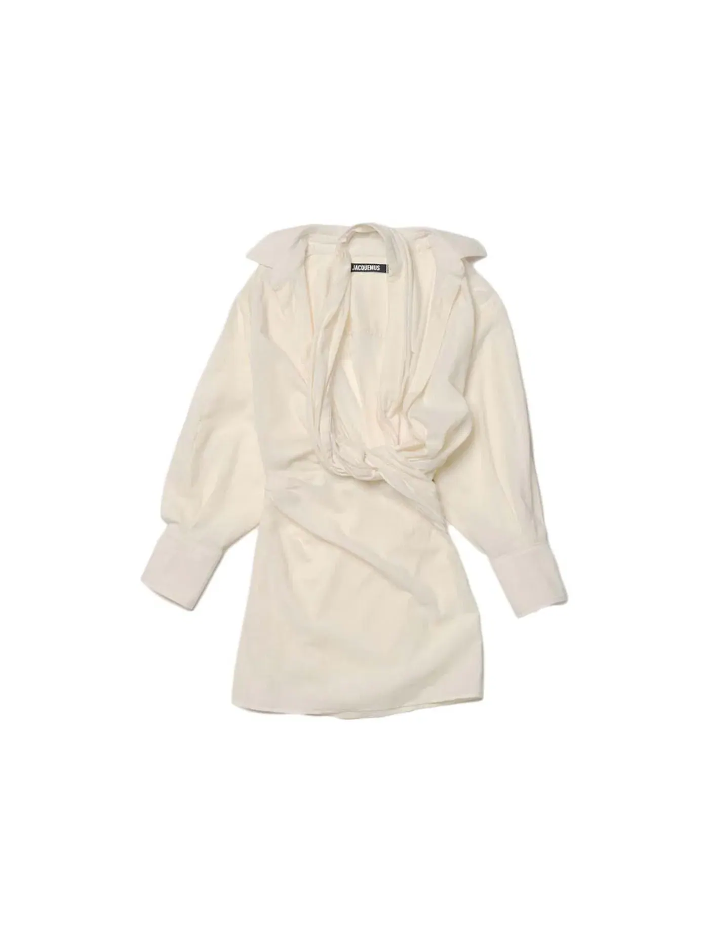 Женское платье с длинным рукавом Dress Jacquemus — изображение 1 из 1, кремовый
