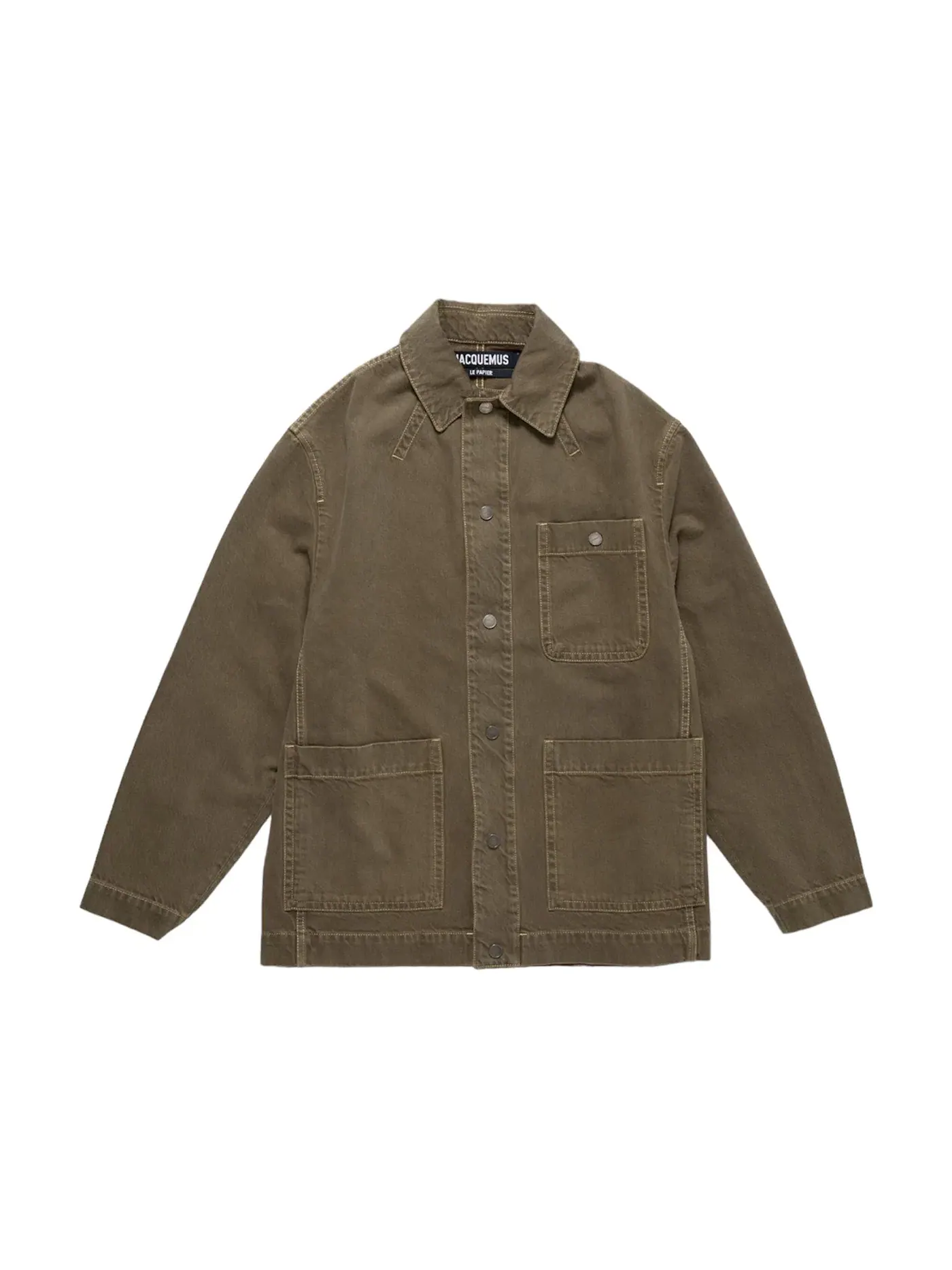 Мужская куртка с воротником-стойкой Jacket Jacquemus — изображение 1 из 1, хаки/бежевый