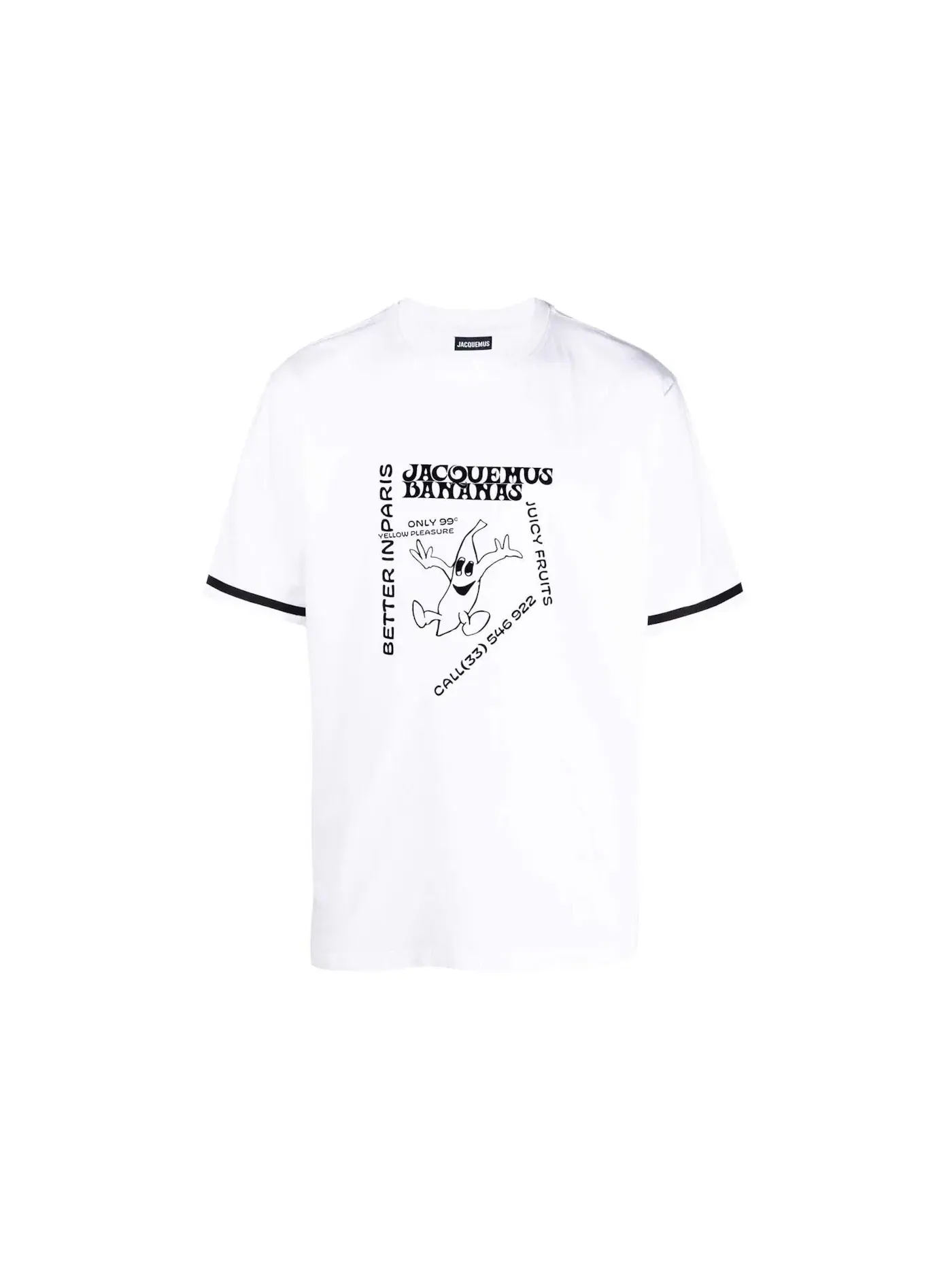 Мужская футболка с принтом Banana Jacquemus — изображение 1 из 1, белый