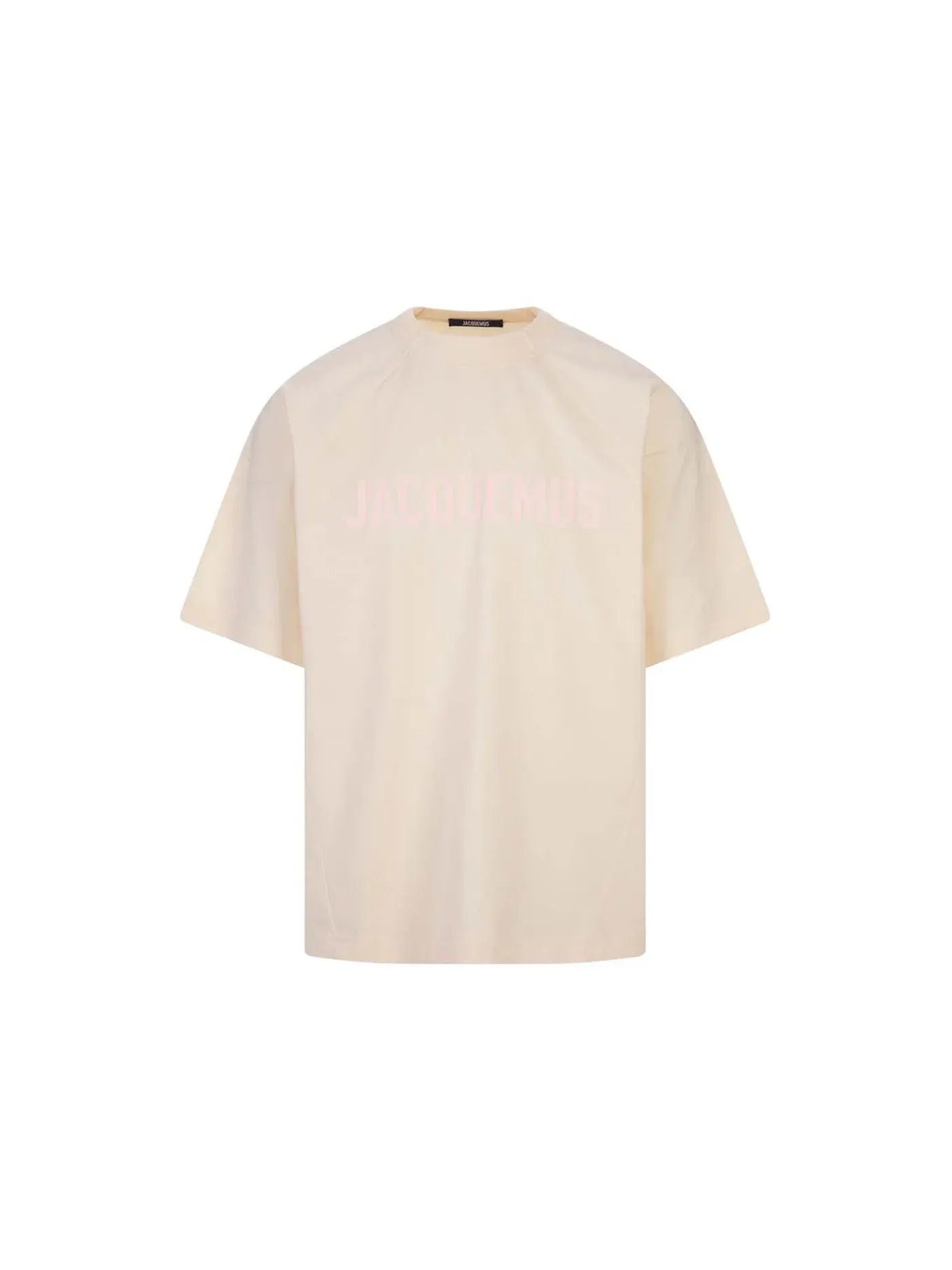 Мужская футболка с принтом T-Shirt Typo Jacquemus — изображение 1 из 1, светлый бежевый розовый