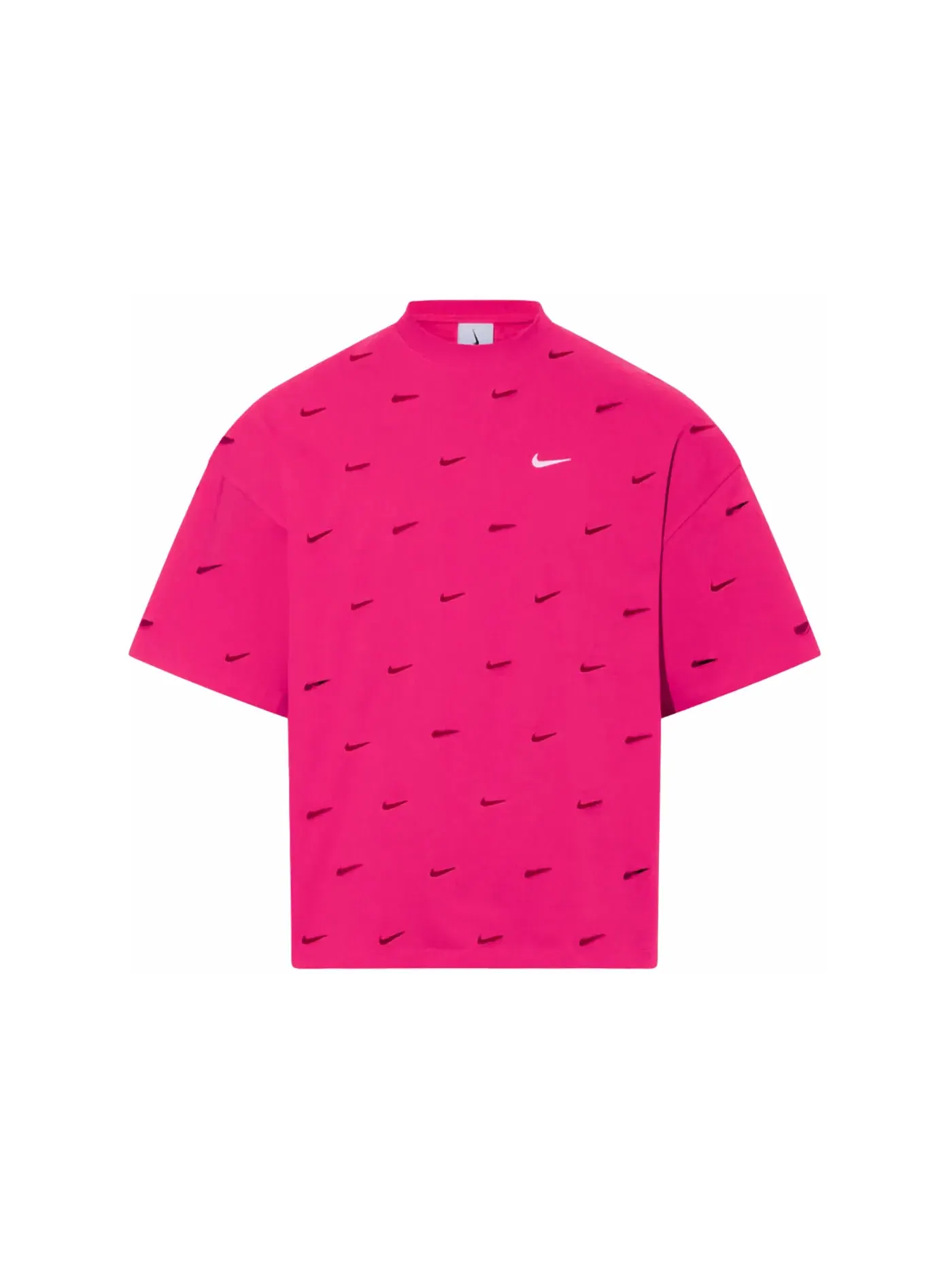 Унисекс футболка с принтом Jacquemus x Nike Le Swoosh T-shirt — изображение 1 из 1, темный розовый