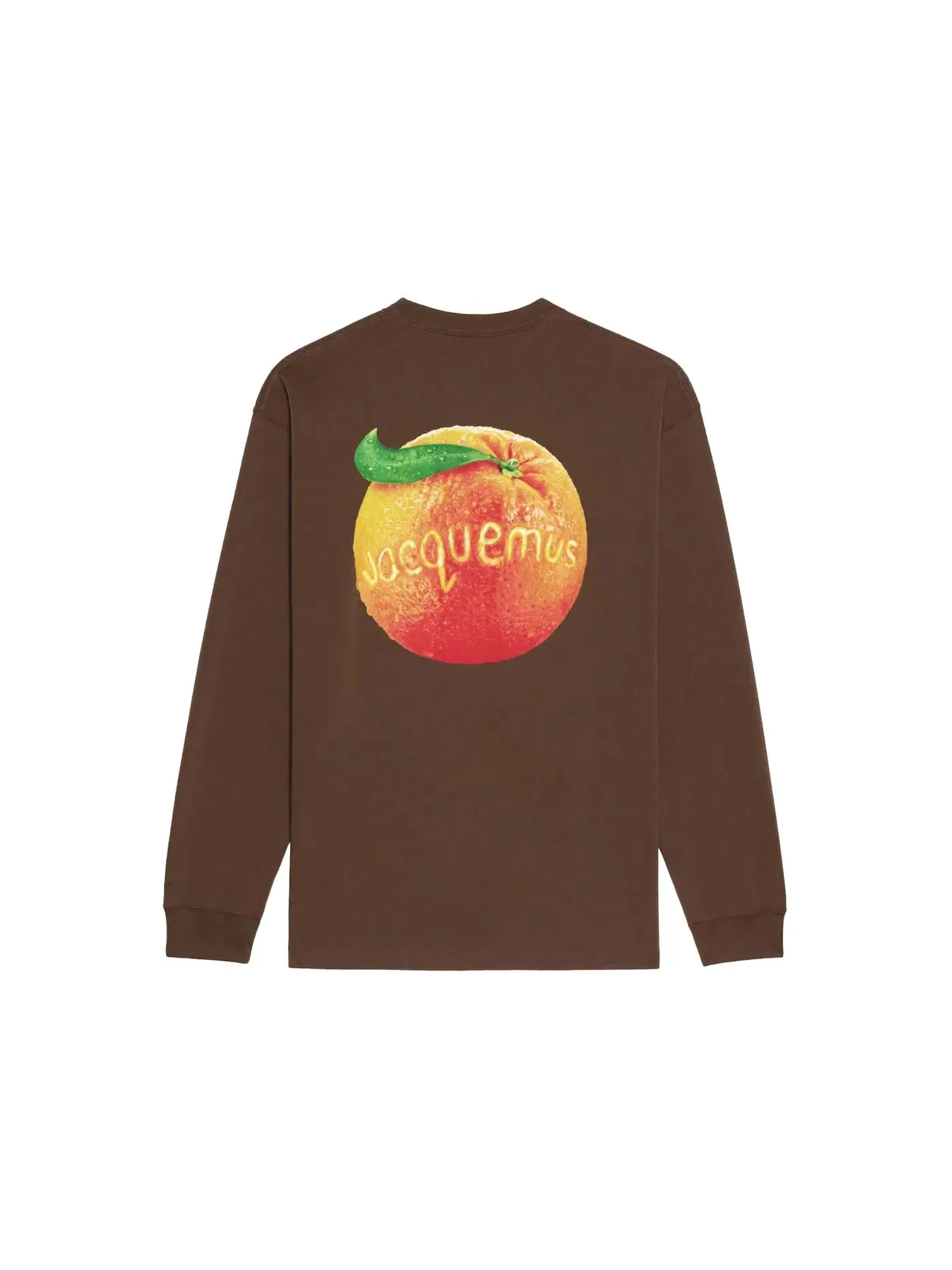 Футболка с длинным рукавом Le T-Shirt Manches Longues Orange Jacquemus — изображение 2 из 2, коричневый