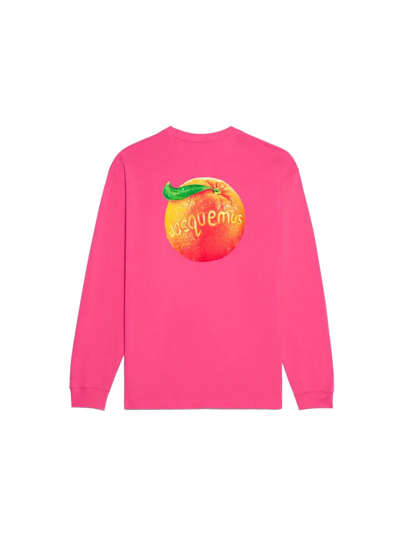 Унисекс футболка с длинным рукавом Le T-Shirt Manches Longues Orange Jacquemus — изображение 2 из 2, темный розовый