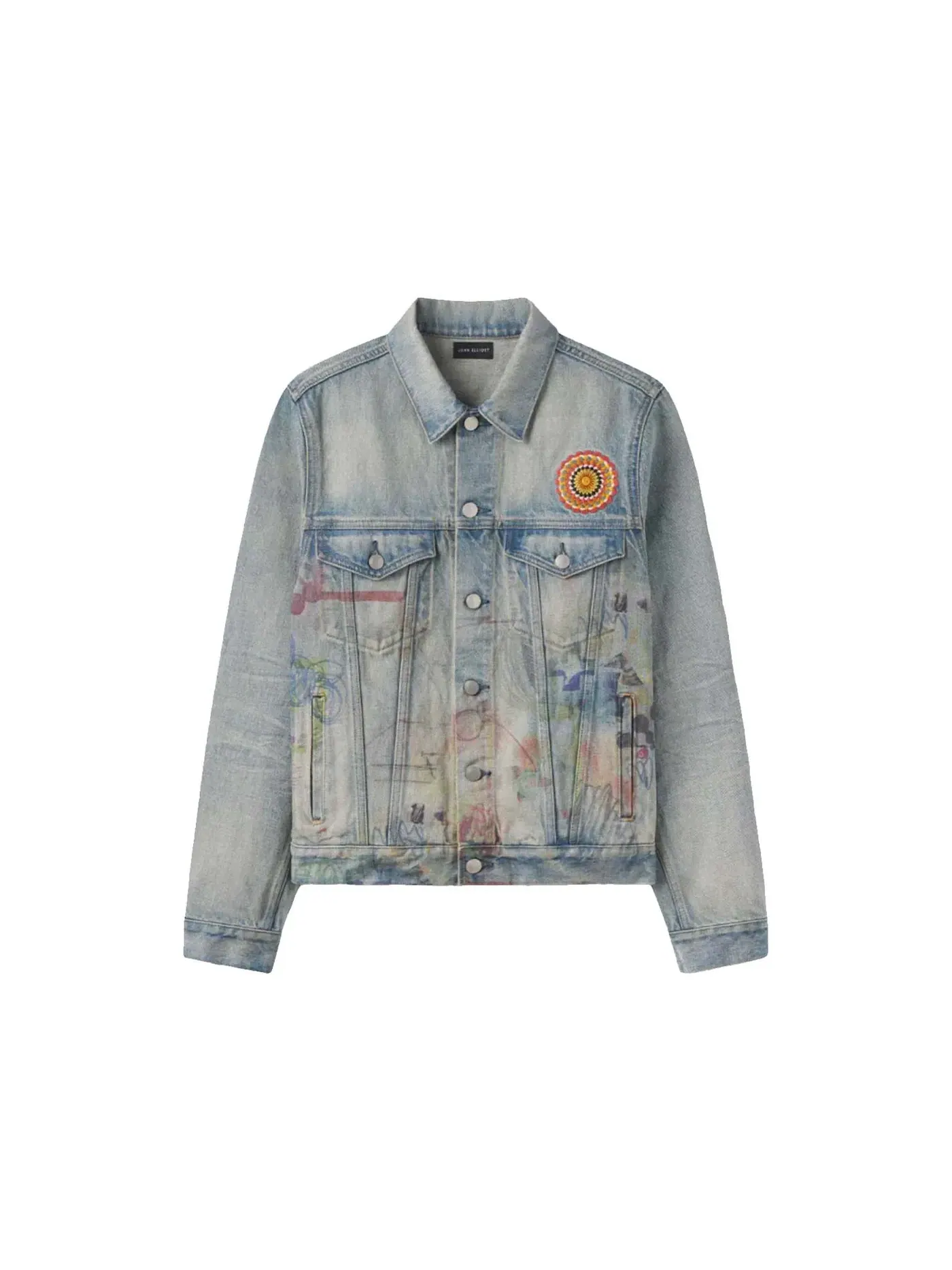 Мужская куртка с принтом Scribble Thumper Jacket III John Elliott — изображение 1 из 2, мульти