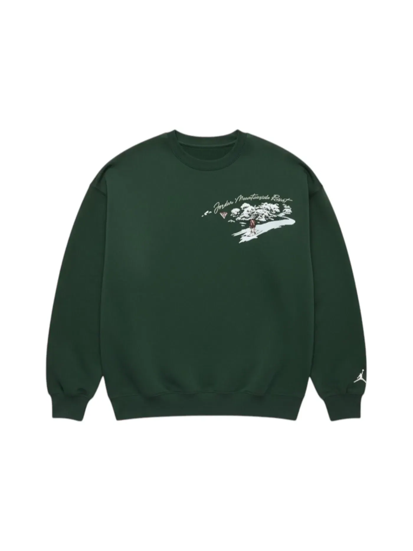 Мужской свитшот с длинным рукавом Jordan Brooklyn Fleece Crewneck Sweatshirt Jordan — изображение 1 из 1, зеленый