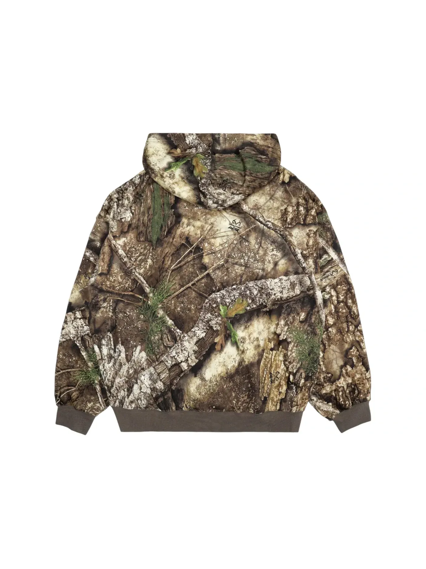 Мужской пуловер с капюшоном из футера с принтом Jordan Brooklyn Fleece Realtree — изображение 2 из 2, оливковый