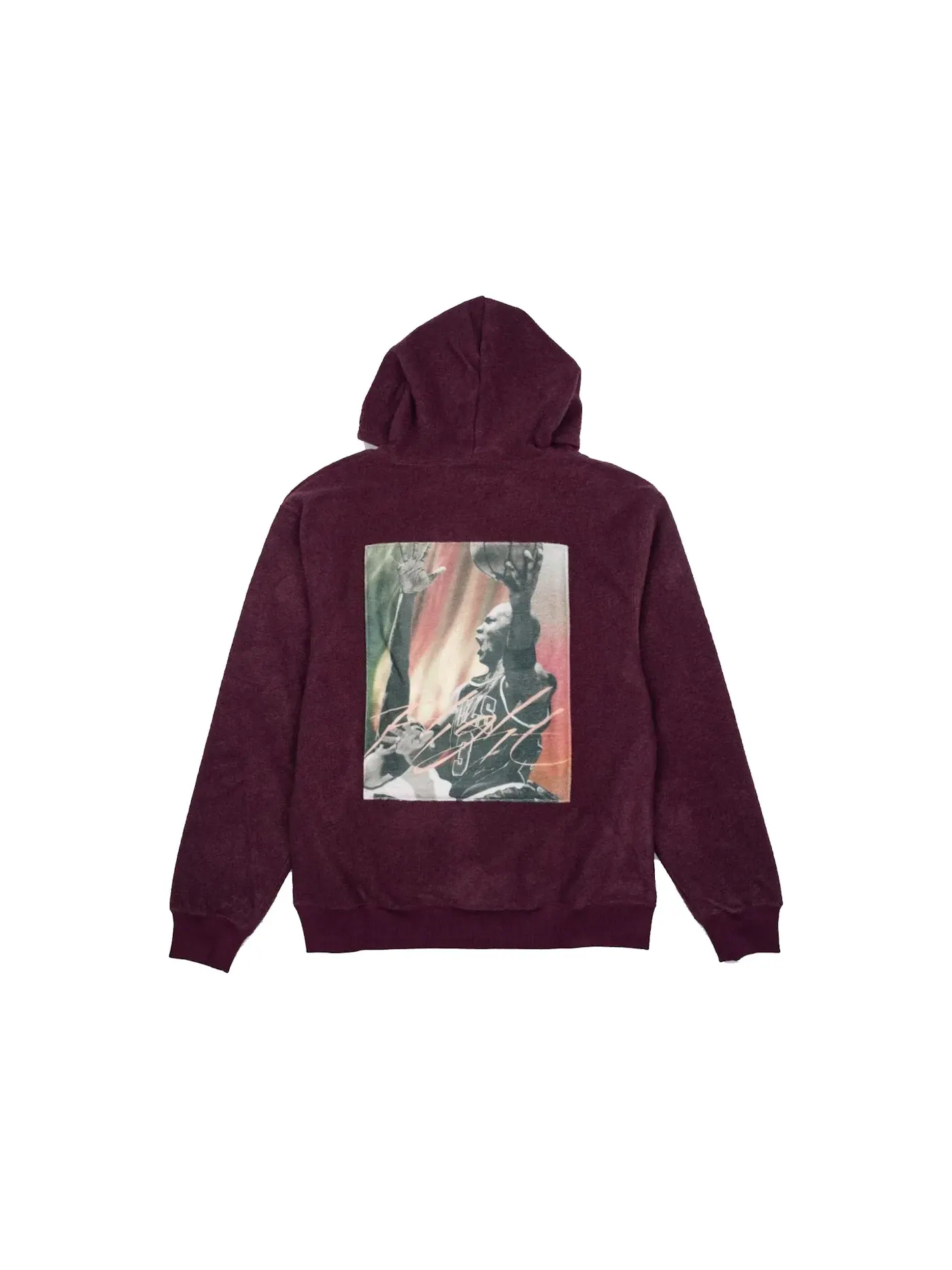 Мужской пуловер с капюшоном Hoodie Jordan — изображение 2 из 2, бордо