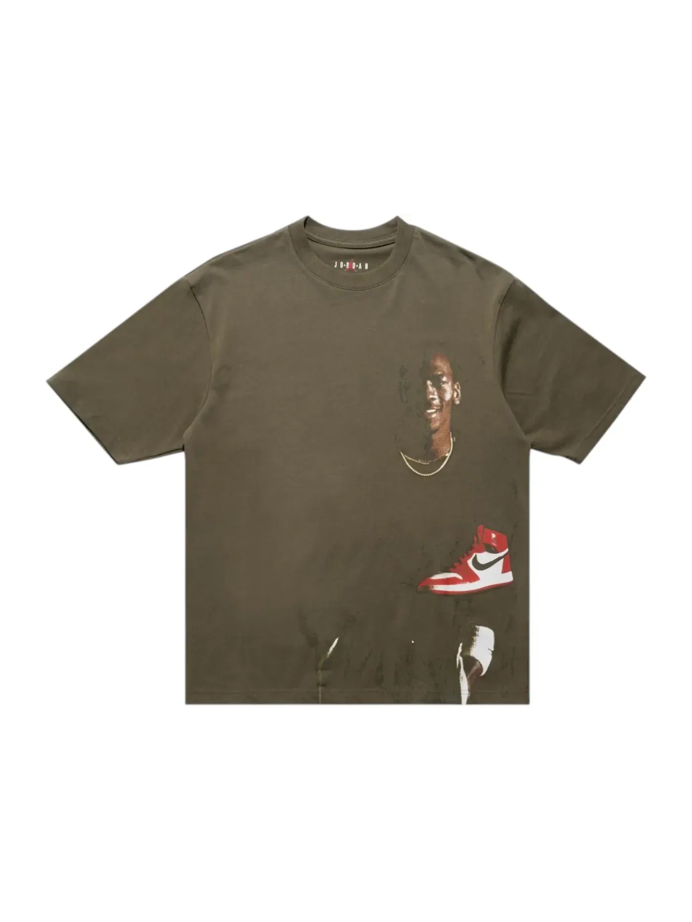 Мужская футболка с принтом Jordan MJ Statement 1985 S/S Crew Gel — изображение 1 из 1, оливковый